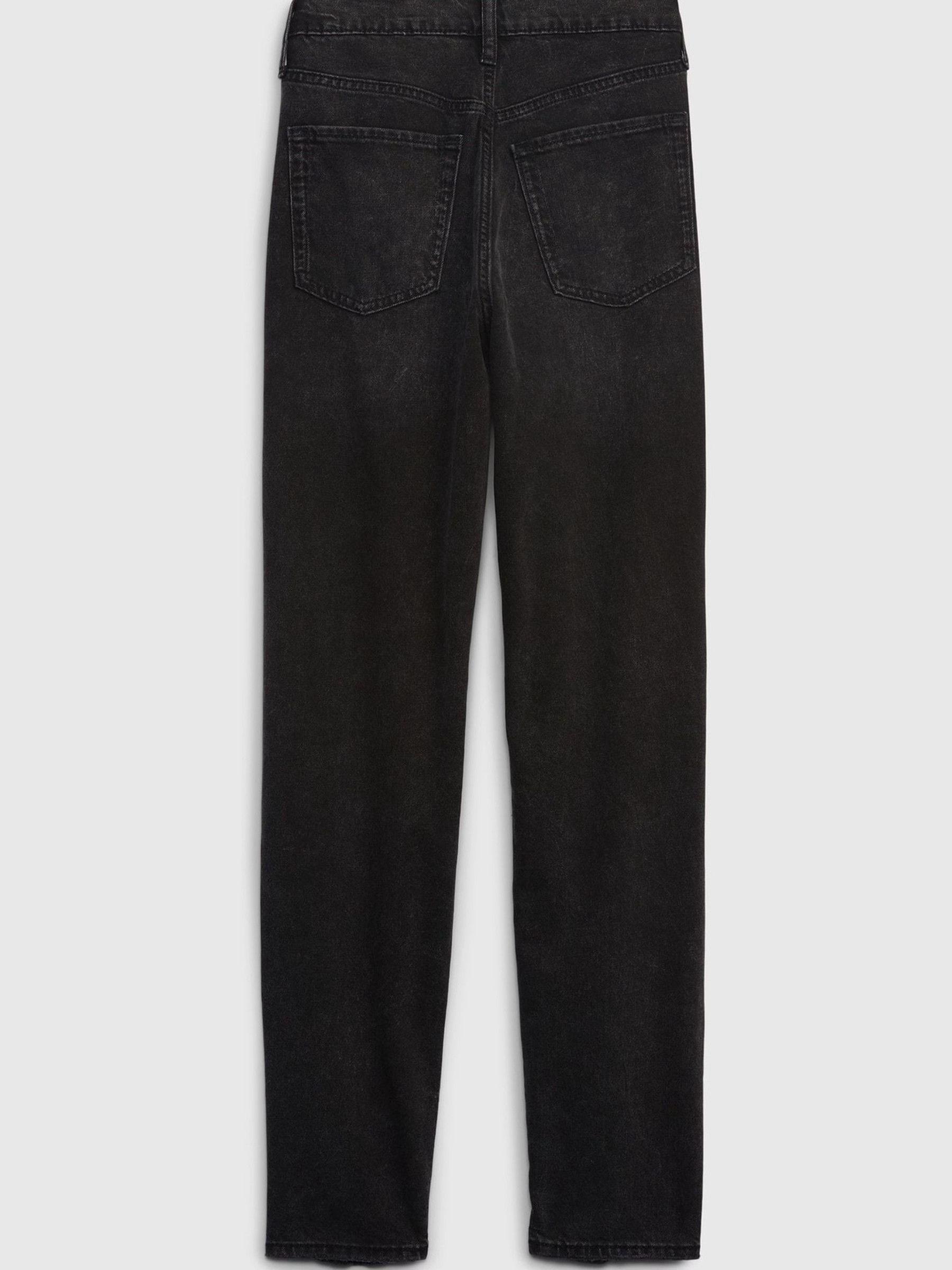 Black High Rise Mom Jeans - Image 4 of 5
