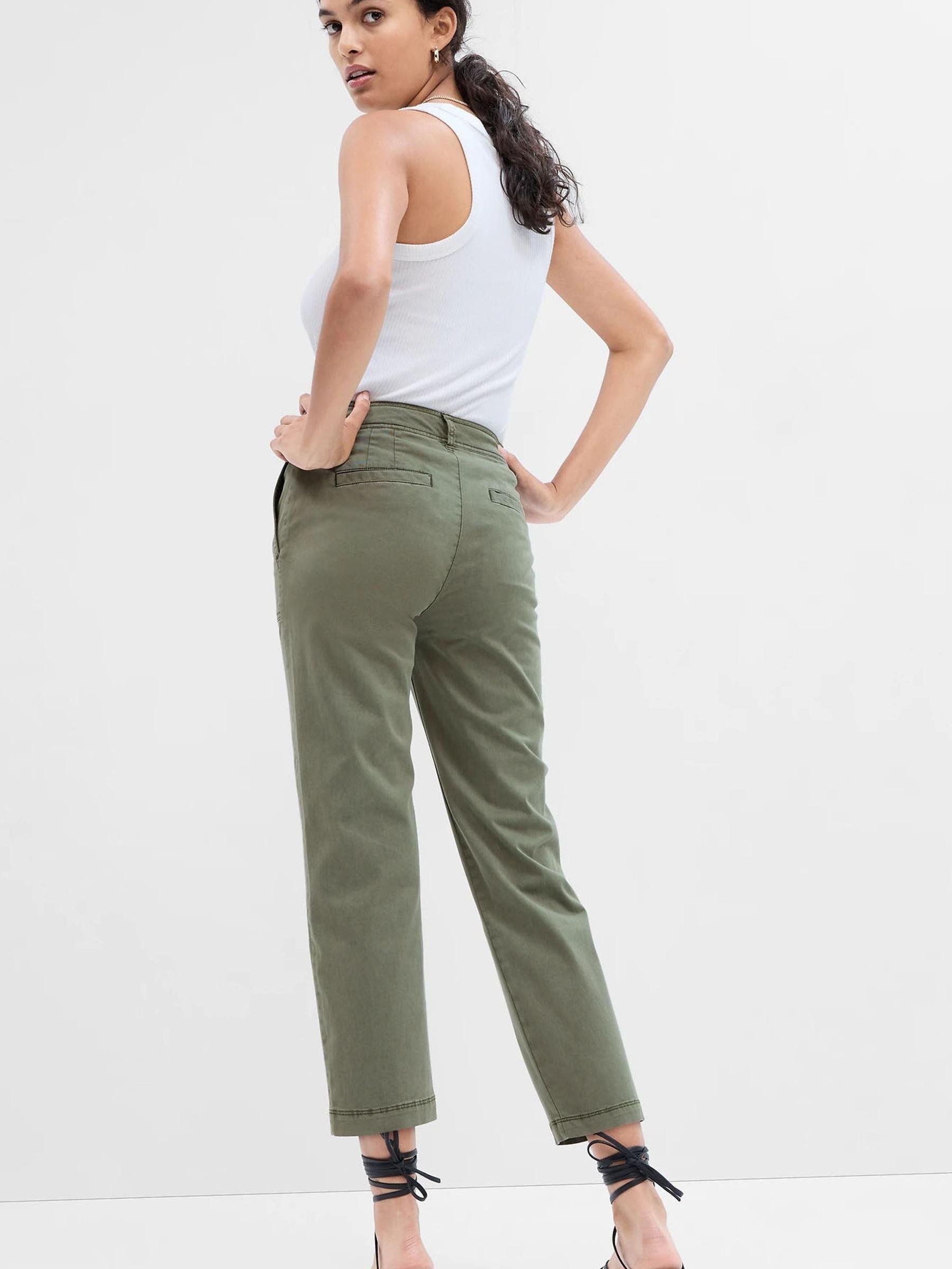 Green High Rise Girlfriend Utility Trousers - Image 3 of 5