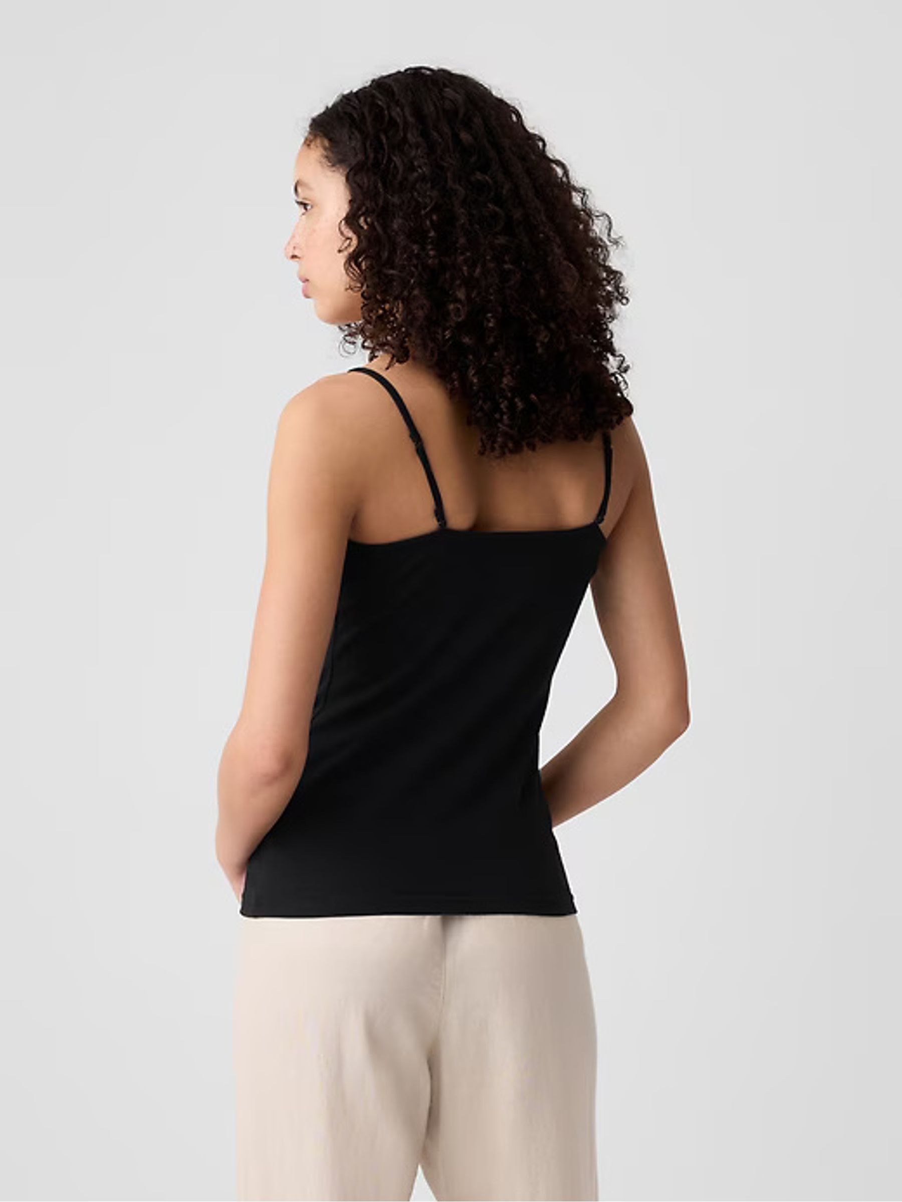 Black Fitted Adjustable Strappy Top - Image 3 of 5