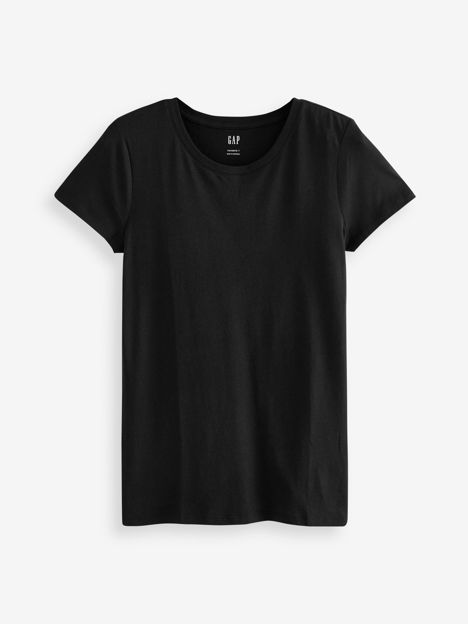 Black Favourite Cotton-Modal Crew Neck Short Sleeve T-Shirt - Image 2 of 2