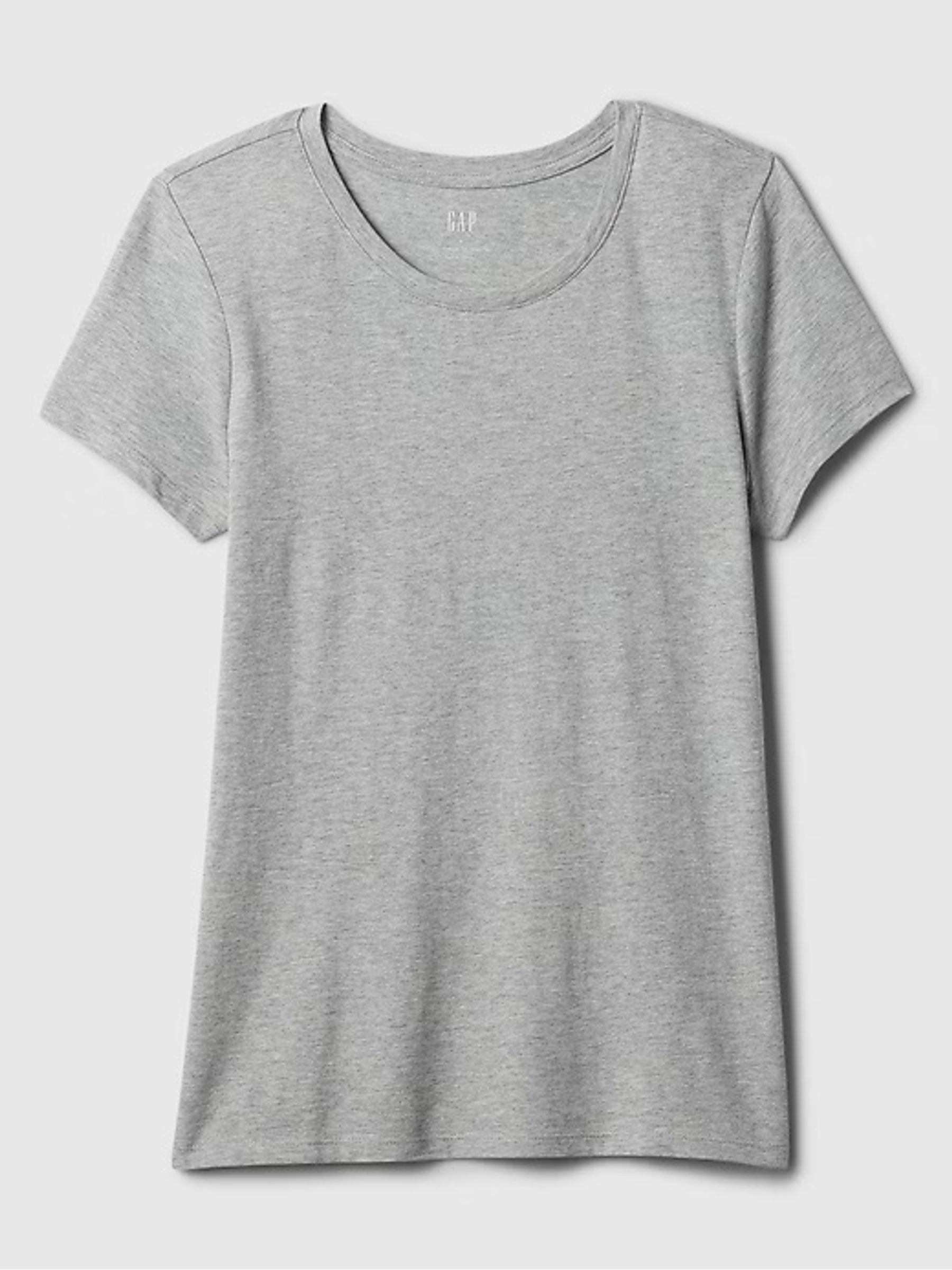 Light Grey Crew Neck Favourite Cotton-Modal Short Sleeve T-Shirt - Image 6 of 6