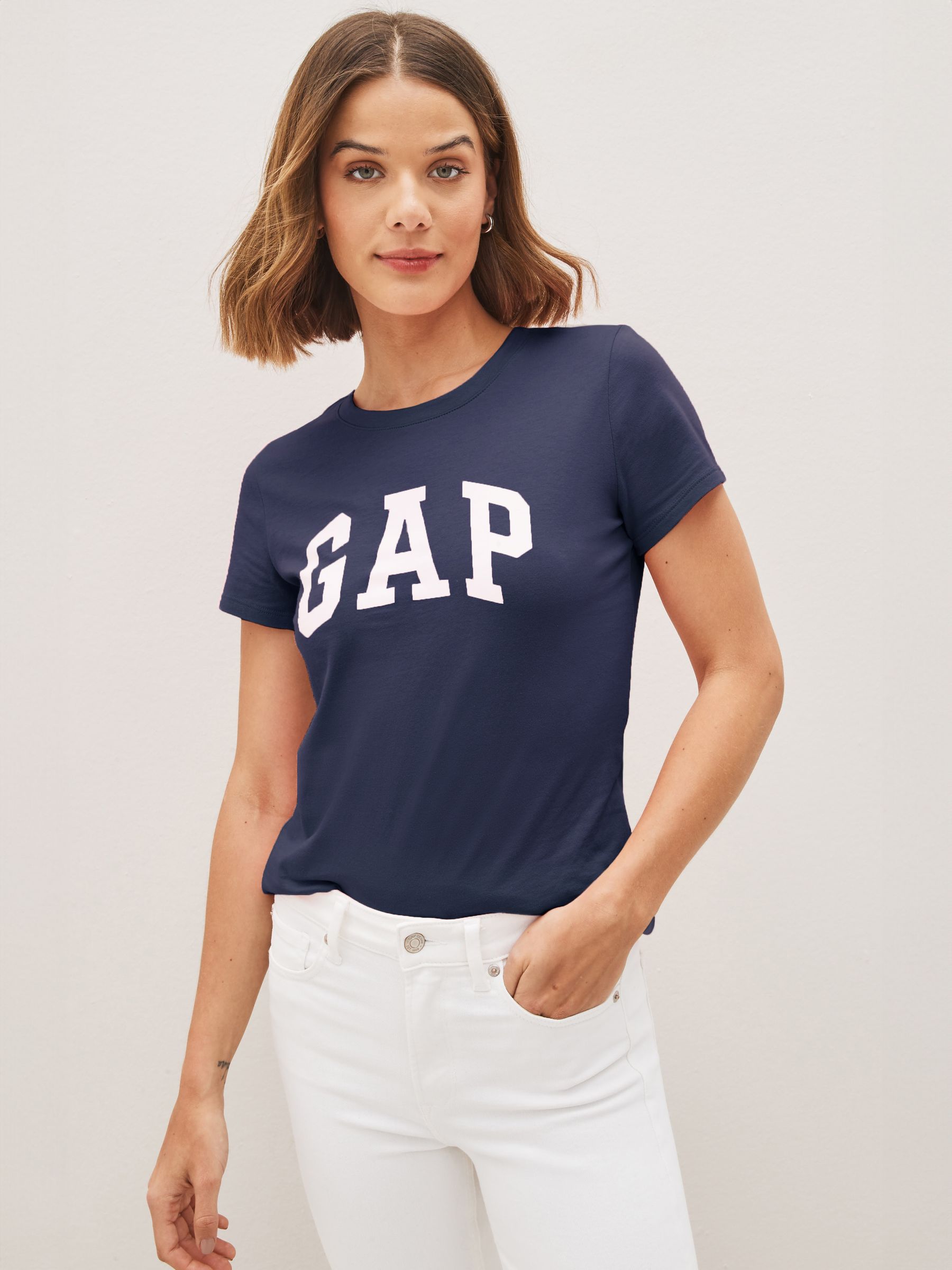 Navy Blue Logo Short Sleeve Crew Neck T-Shirt - Image 1 of 4