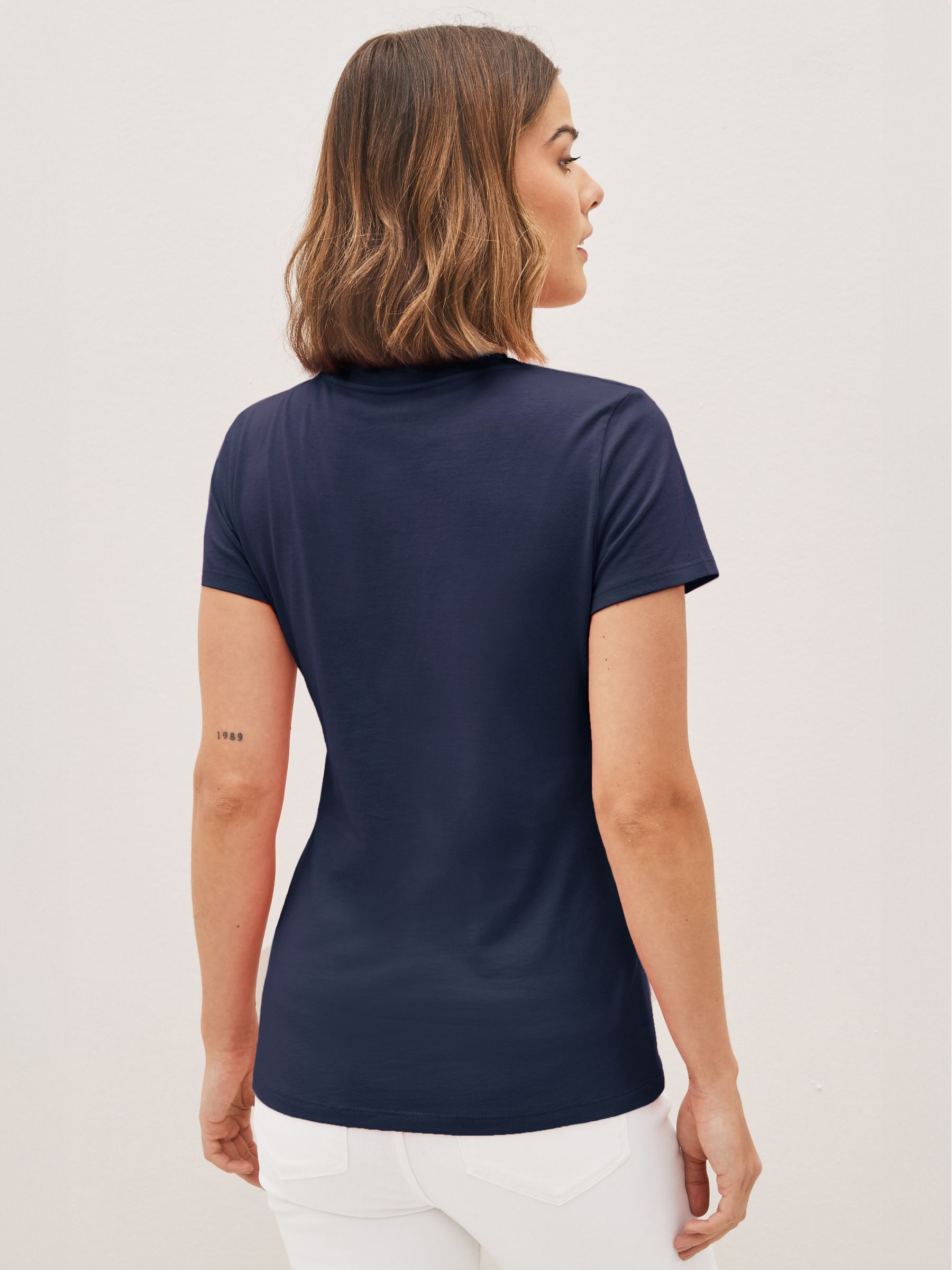 Navy Blue Logo Short Sleeve Crew Neck T-Shirt - Image 2 of 4