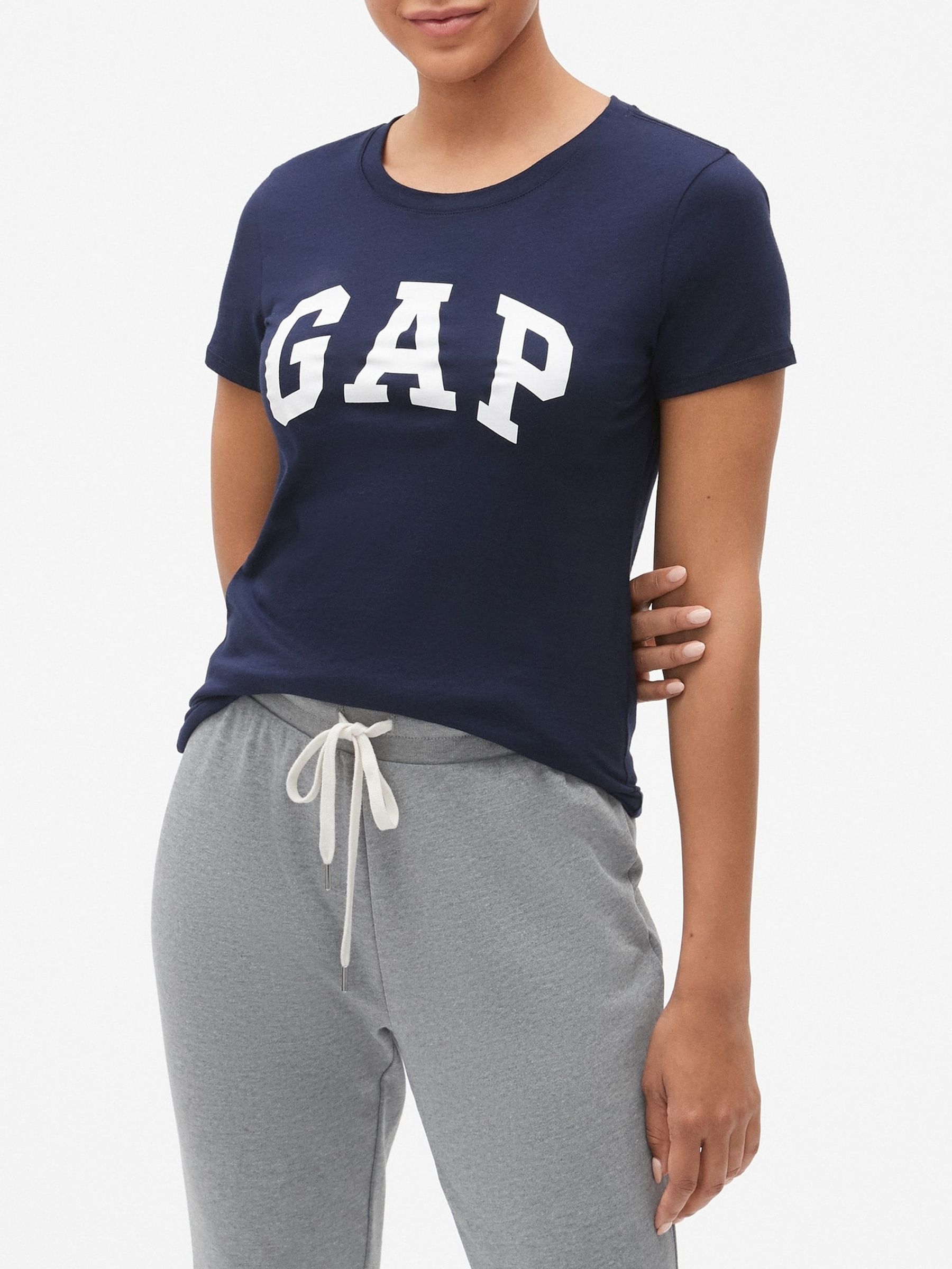 Navy Blue Logo Short Sleeve Crew Neck T-Shirt - Image 3 of 4