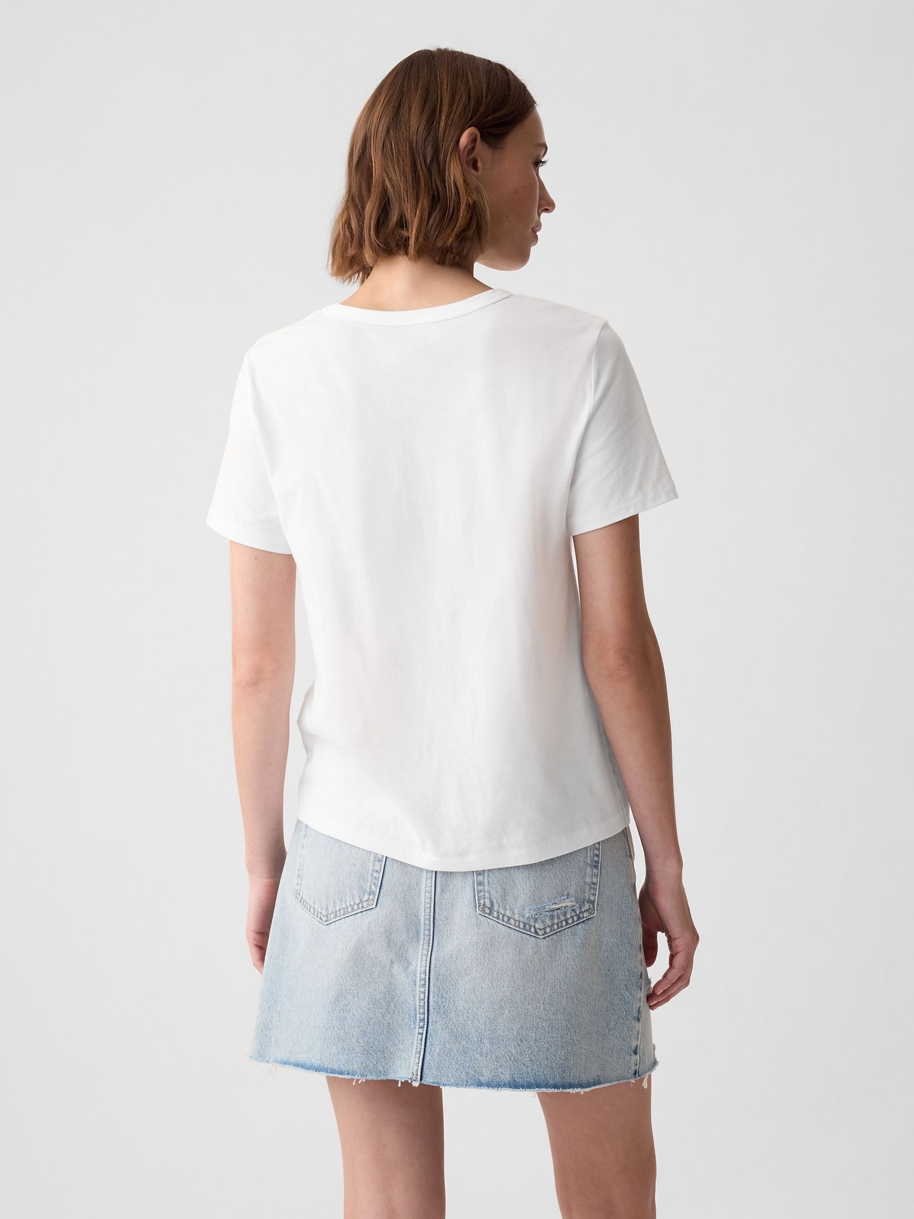 White Vintage 100% Organic Cotton Crew Neck Short Sleeve T-Shirt - Image 2 of 8