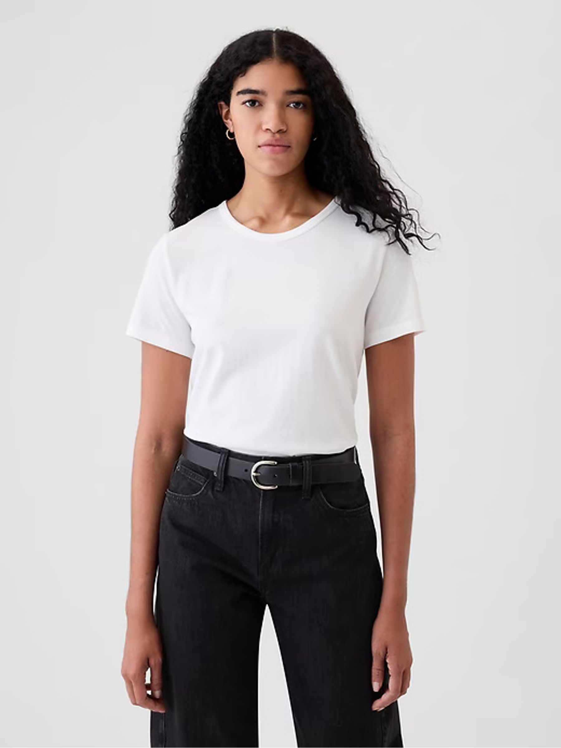White Vintage 100% Organic Cotton Crew Neck Short Sleeve T-Shirt - Image 4 of 8