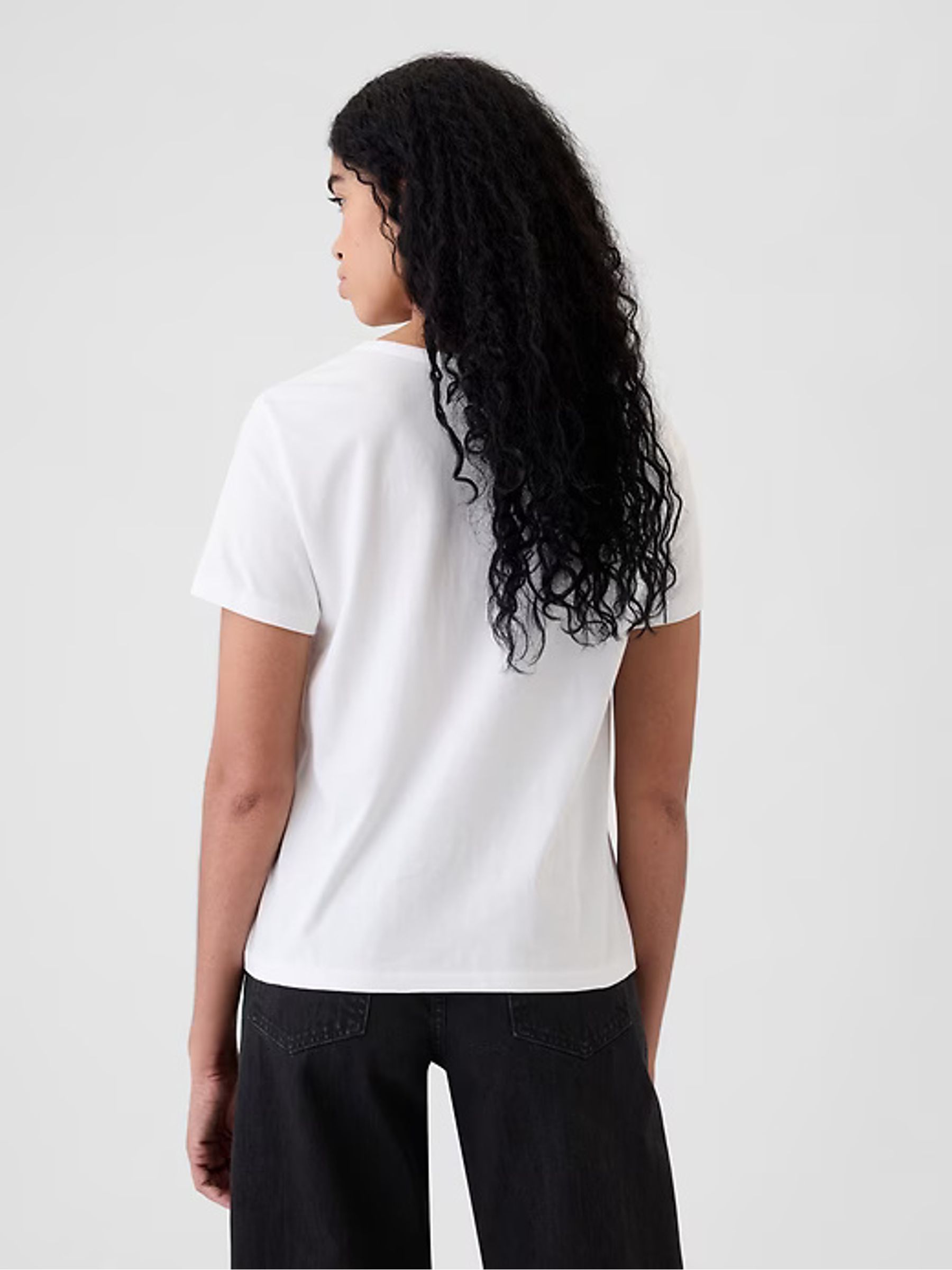 White Vintage 100% Organic Cotton Crew Neck Short Sleeve T-Shirt - Image 5 of 8