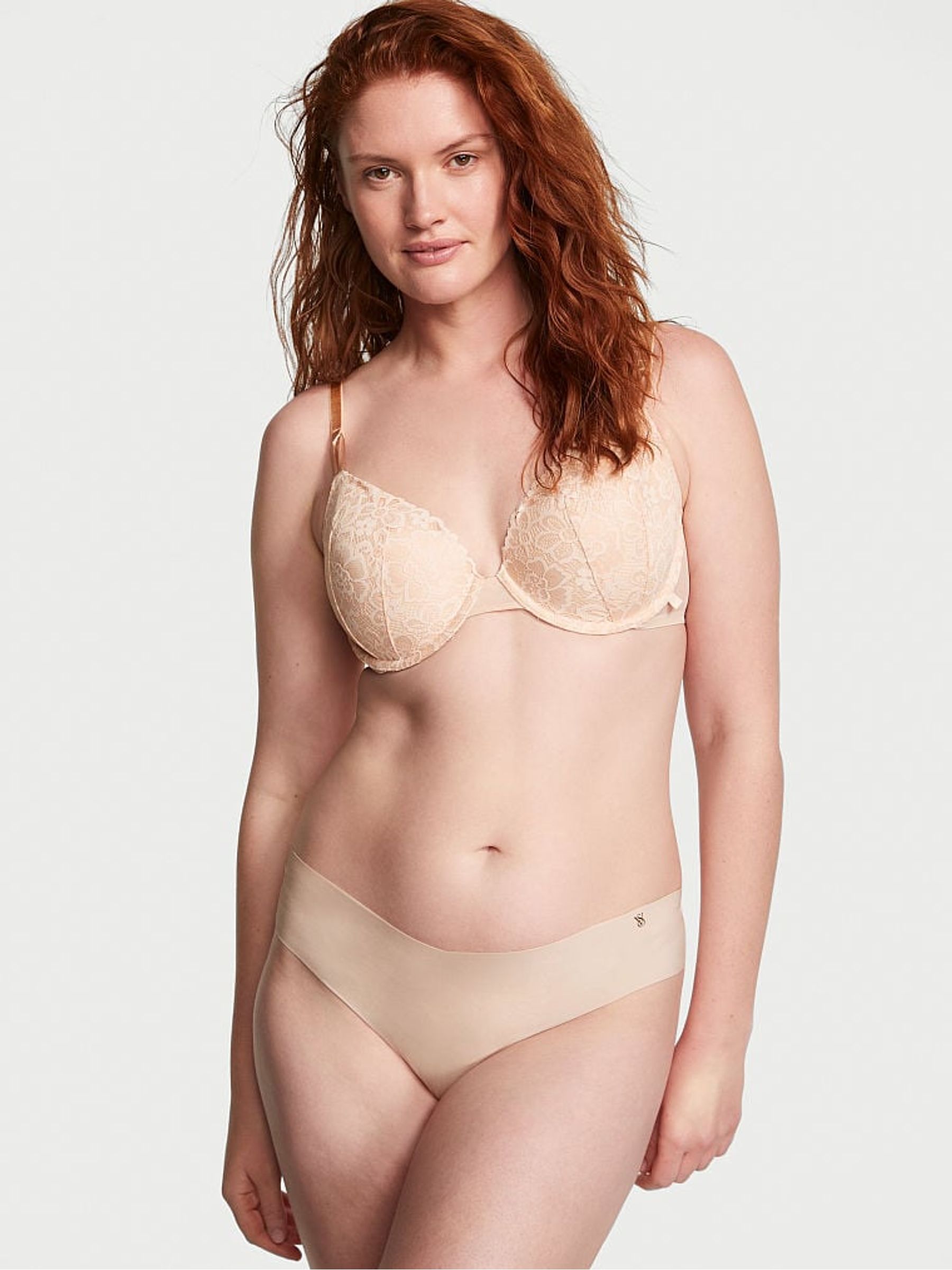 Champagne Nude Thong Knickers - Image 1 of 4
