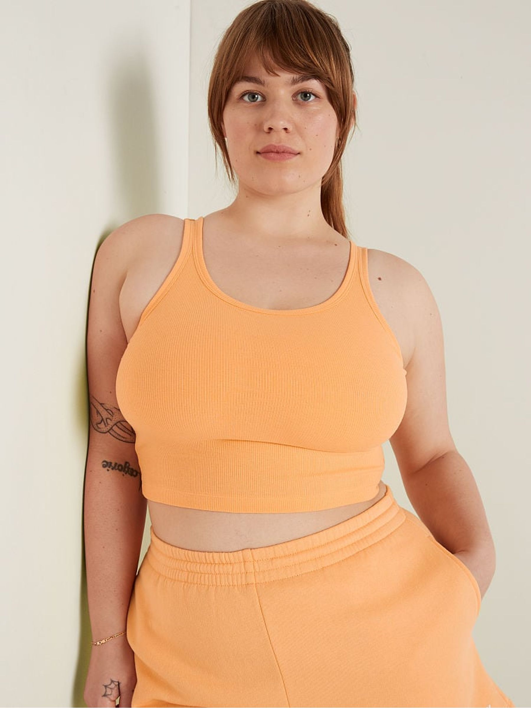 Light Orange Crop Tank Top - Image 1 of 4