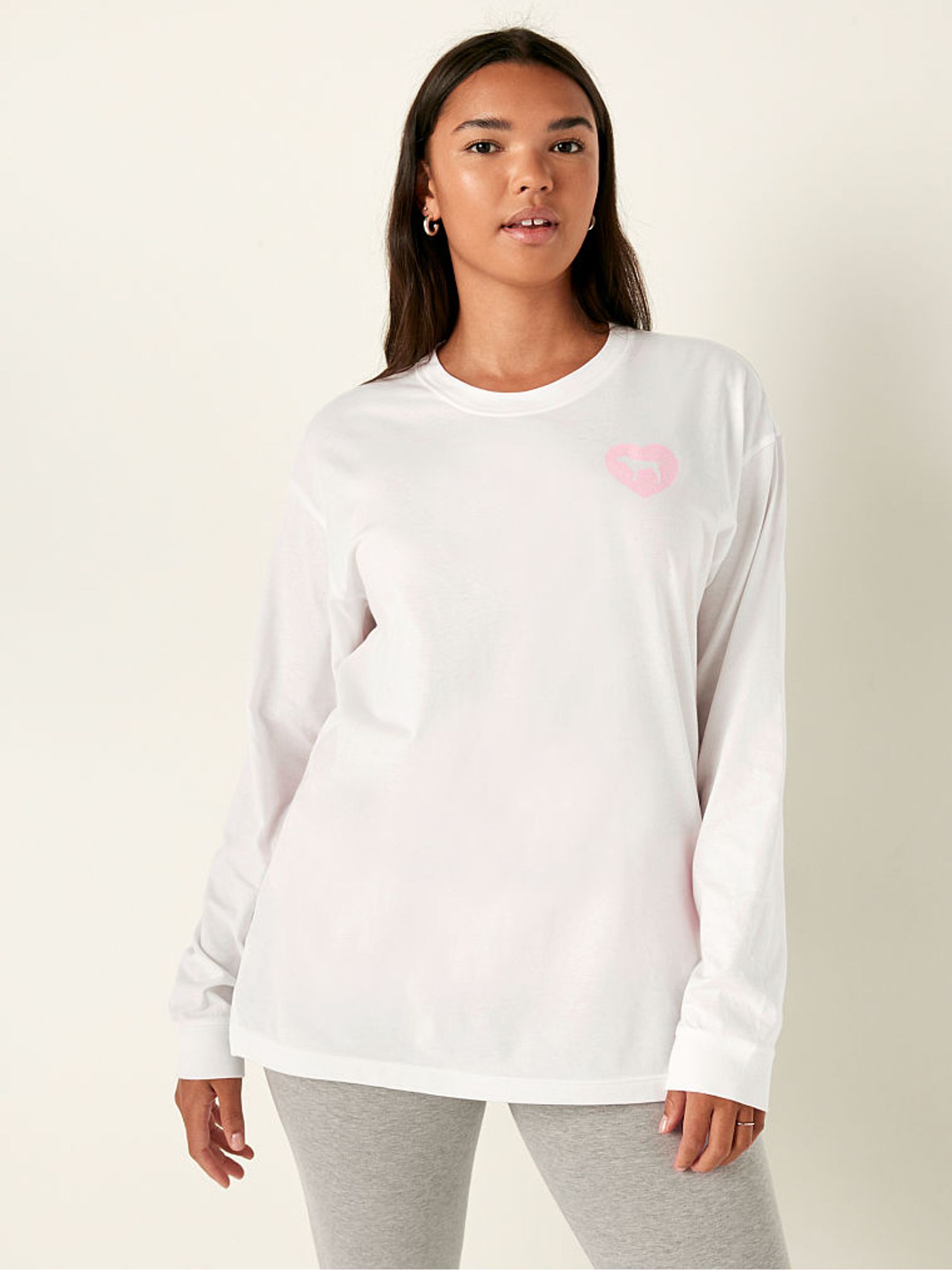 Optic White Pink Originals Long Sleeve T-Shirt - Image 1 of 4