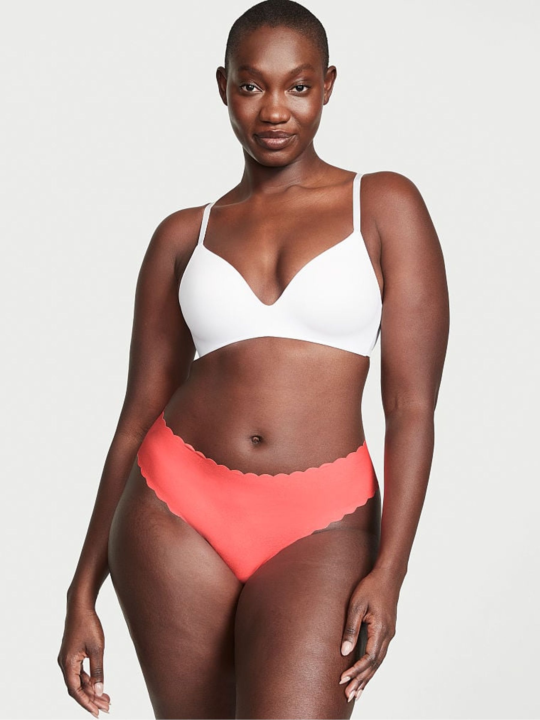 Coral Blaze Orange Thong No-Show Knickers - Image 1 of 3