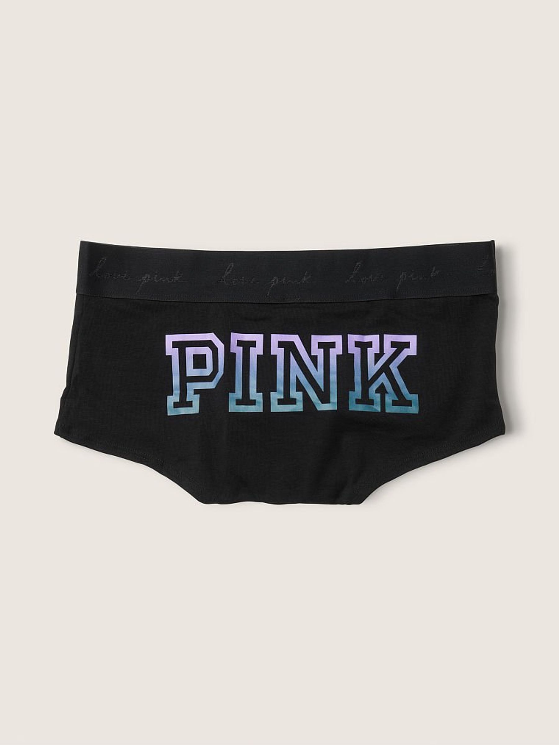 Black Cotton Logo Short Knickers - Image 2 of 2 Black Cotton Logo Short Knickers - Image 2 of 2