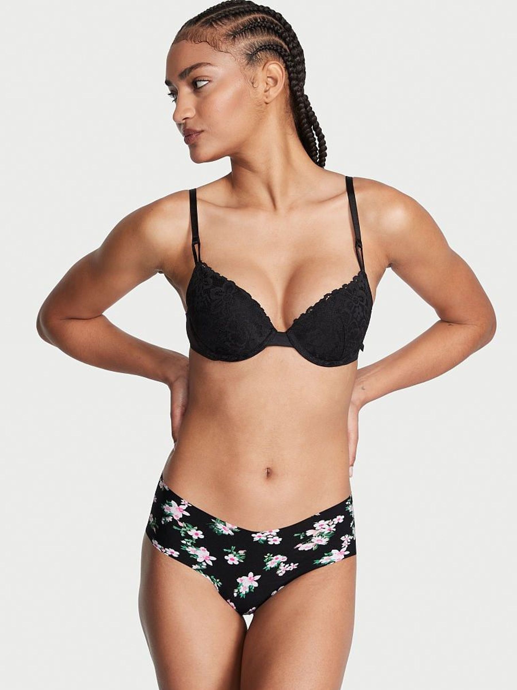 Black Floral No Show Cheeky Knickers - Image 1 of 3