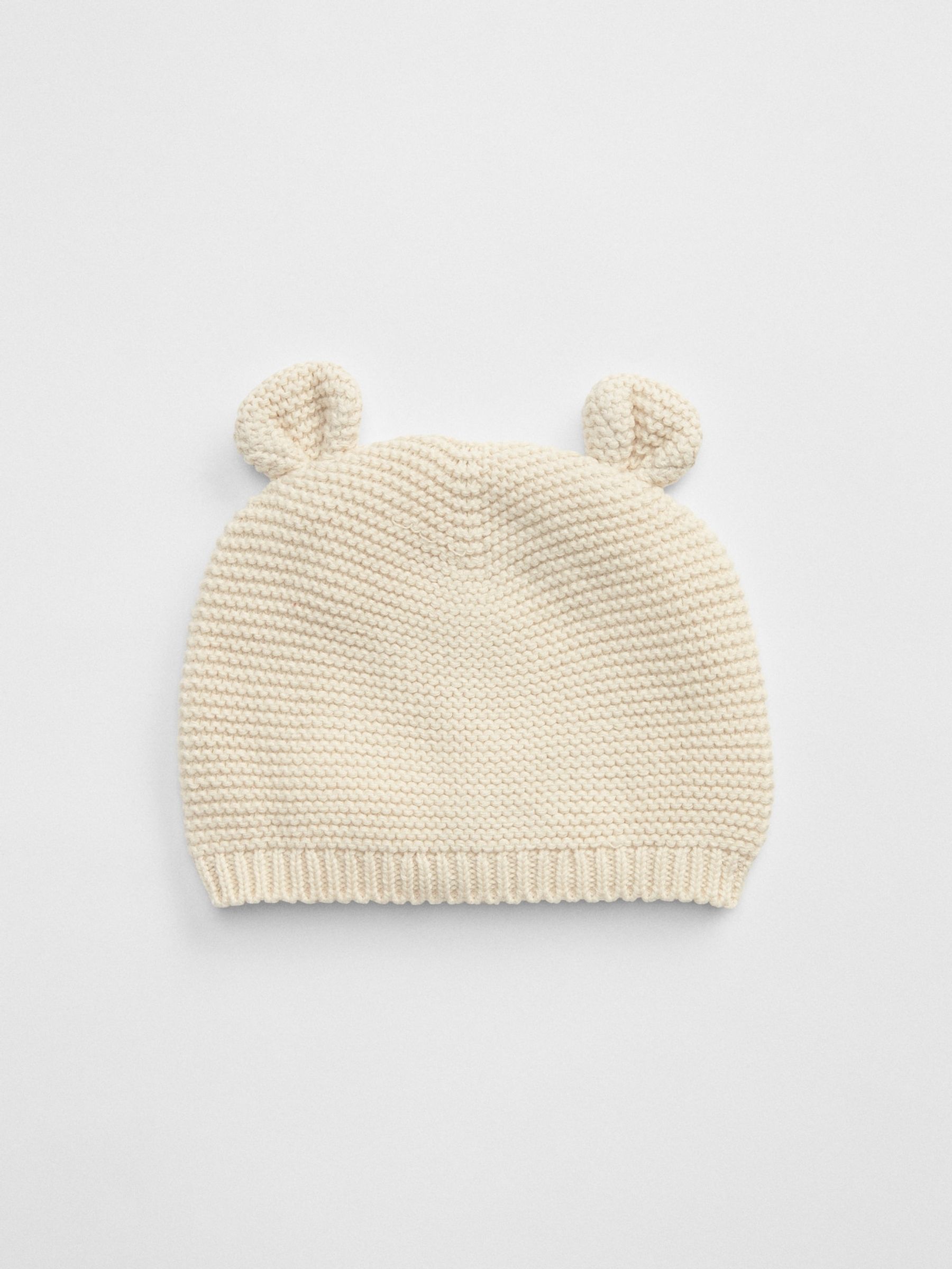 Bear Ears Baby Gap Hats Beige Brannan Bear Soft Cotton Knit Beanie
