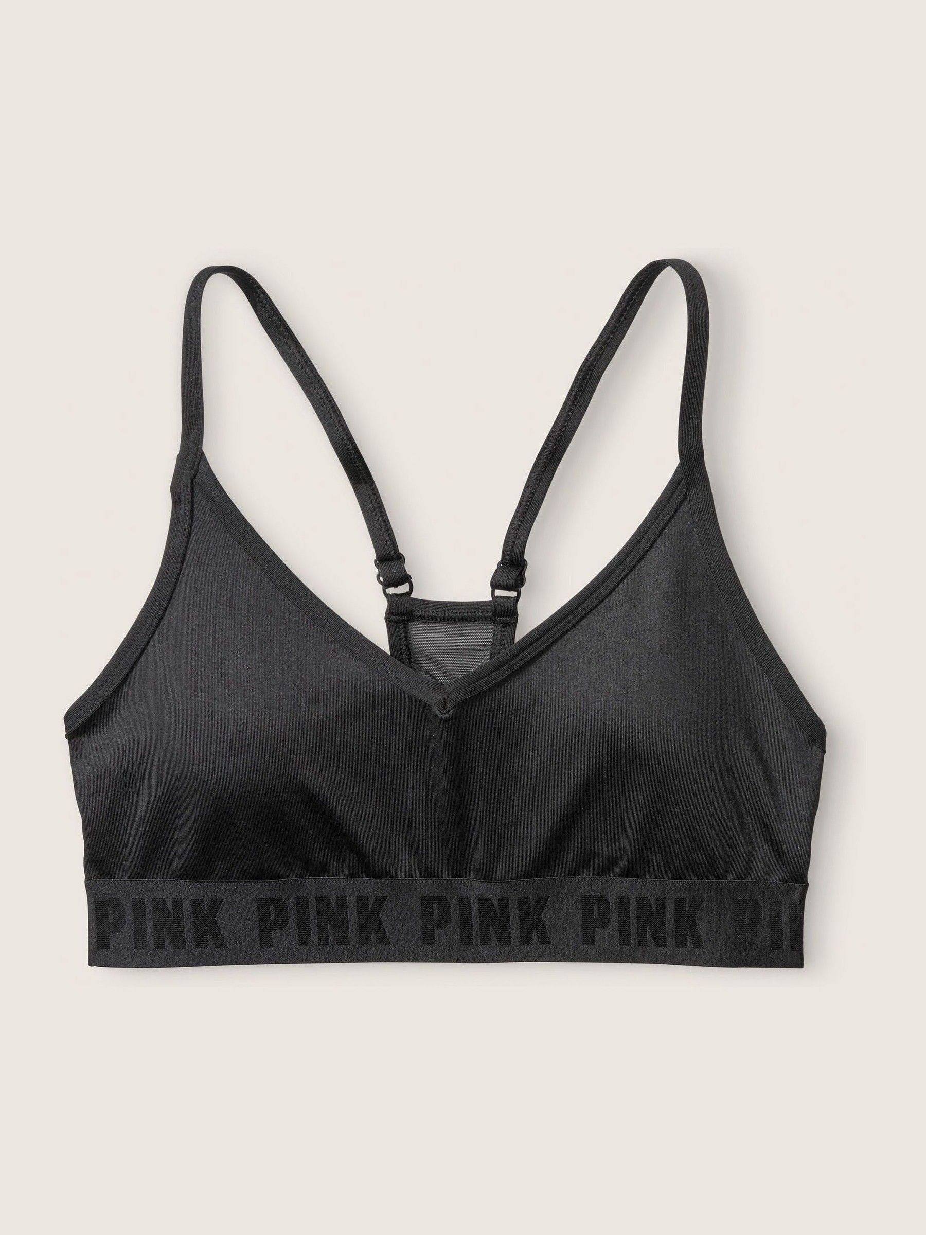 Pure Black Lightly Lined Low Impact Sports Bra - Image 2 of 2