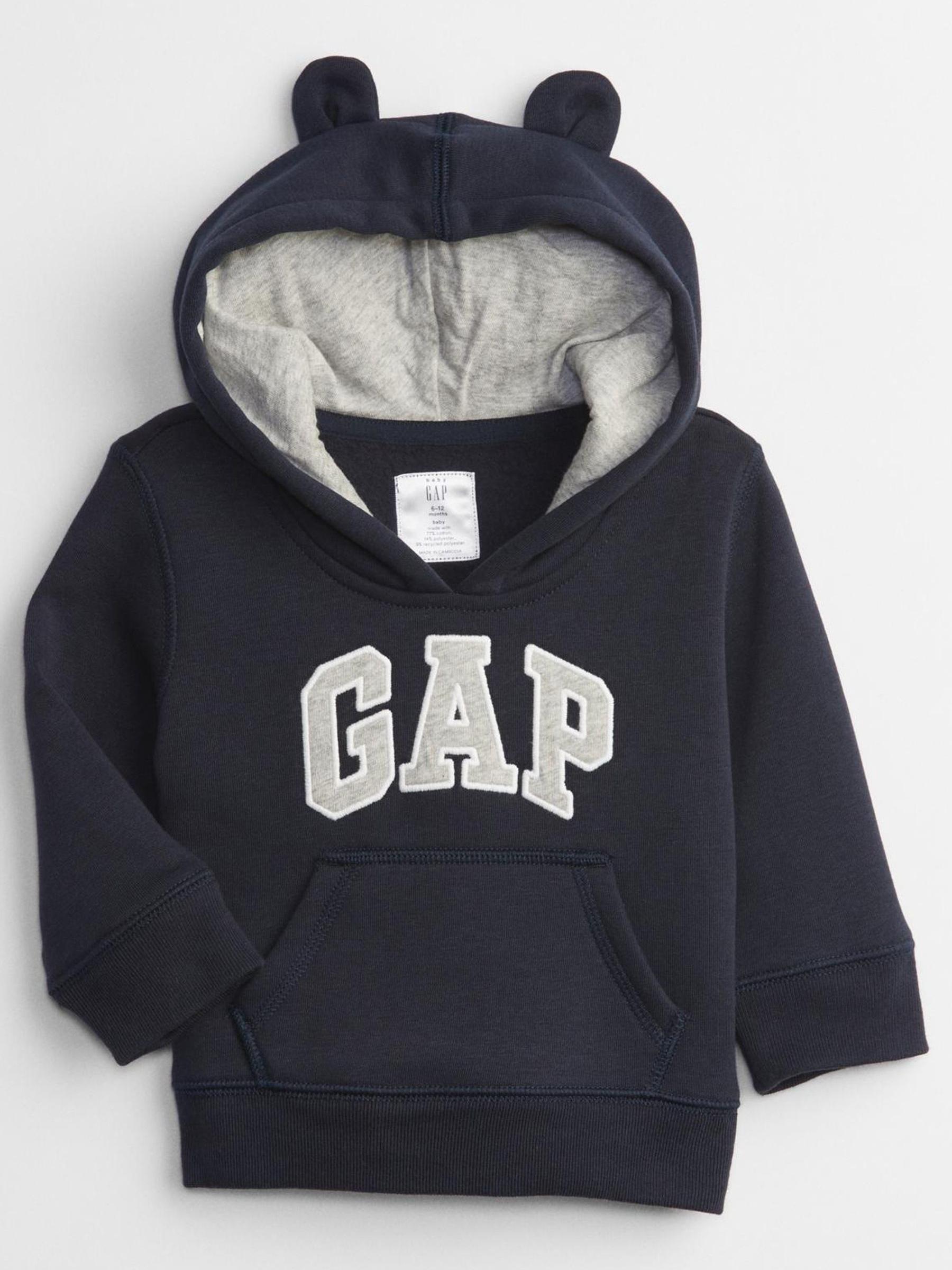 Navy Blue Logo Bear Ear Hoodie (12mths-5yrs) - Image 1 of 1