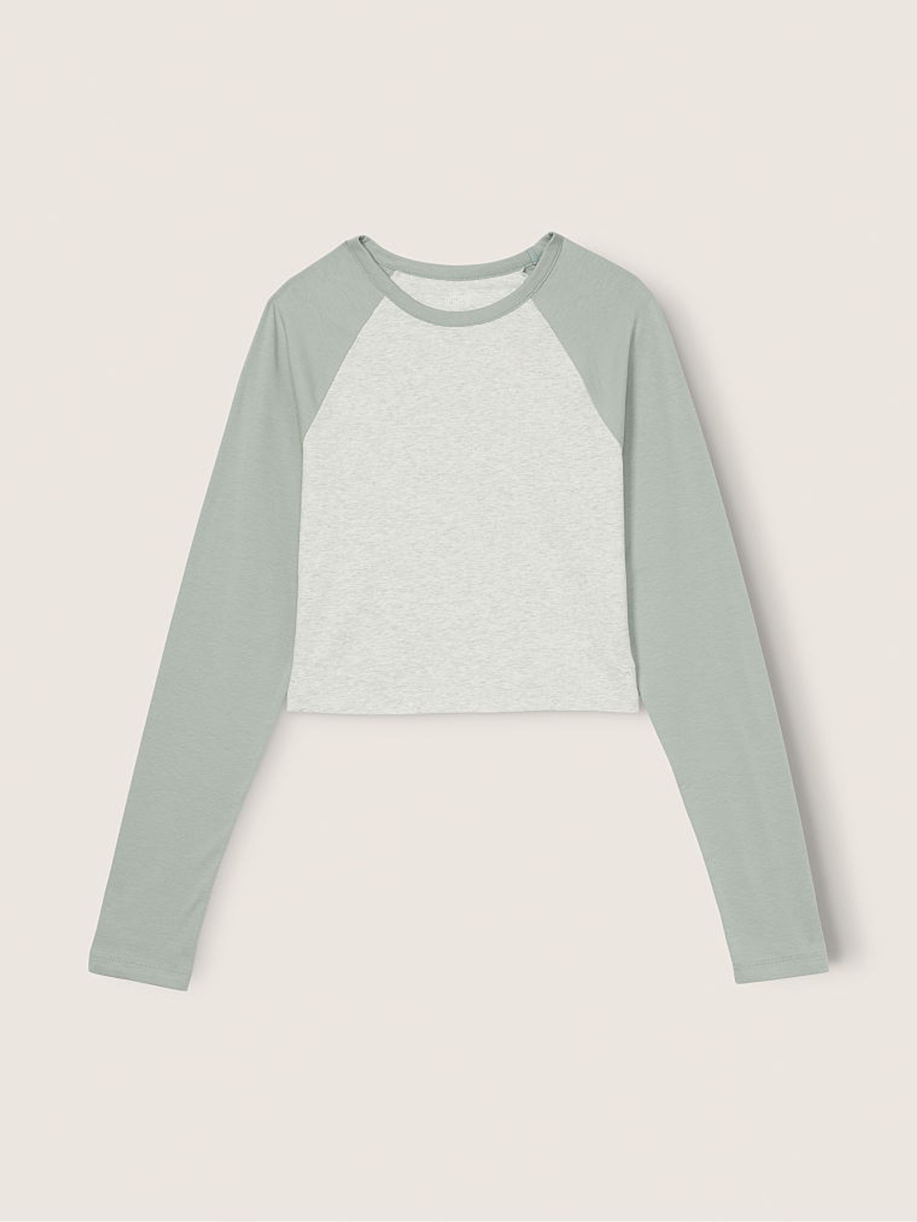 Iceberg Green Long Sleeve Crop T-Shirt - Image 4 of 4