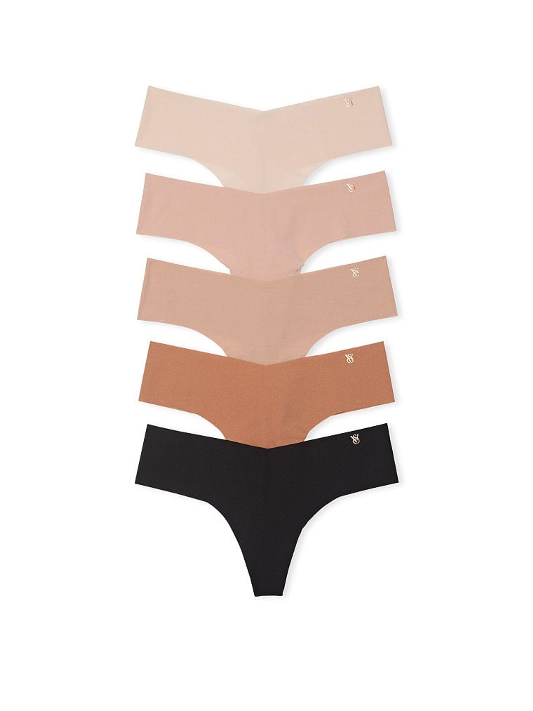 Nude Thong 5 Pack Knickers - Image 1 of 2