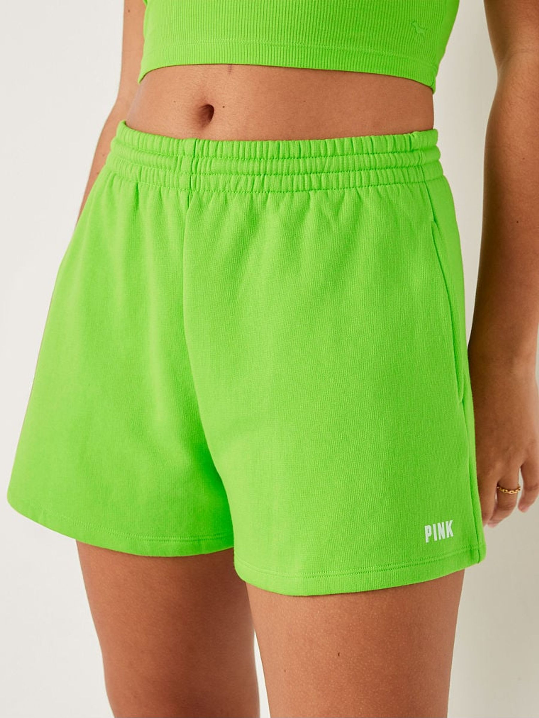Green Bloom Sans Logo Campus Fleece Short - Image 1 of 4