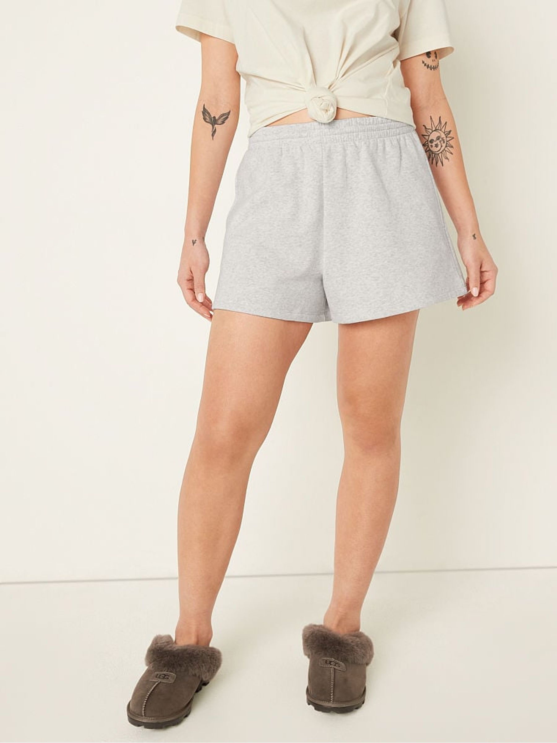 Heather Stone Grey Sans Logo Fleece Short - Image 2 of 3