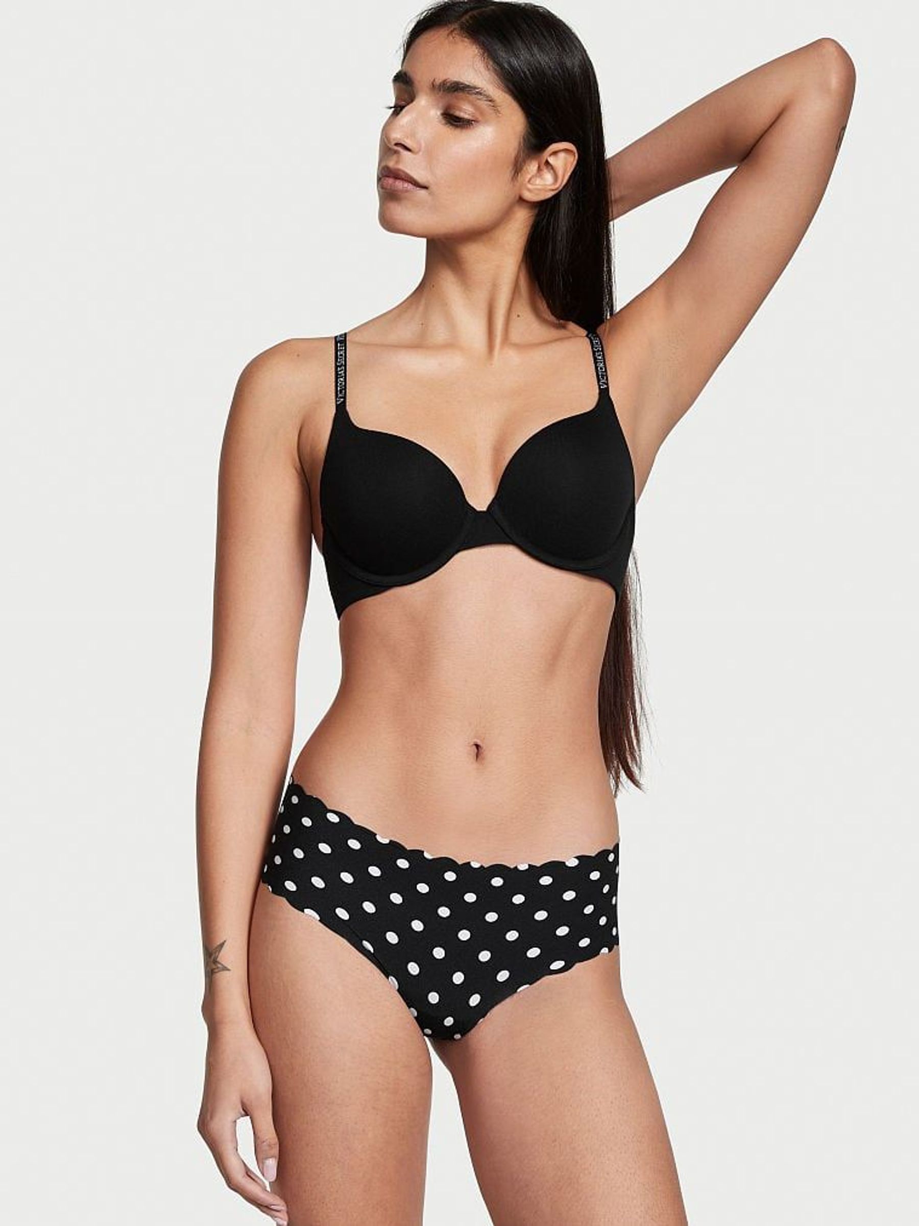 Dotty Black No Show Cheeky Knickers - Image 1 of 3