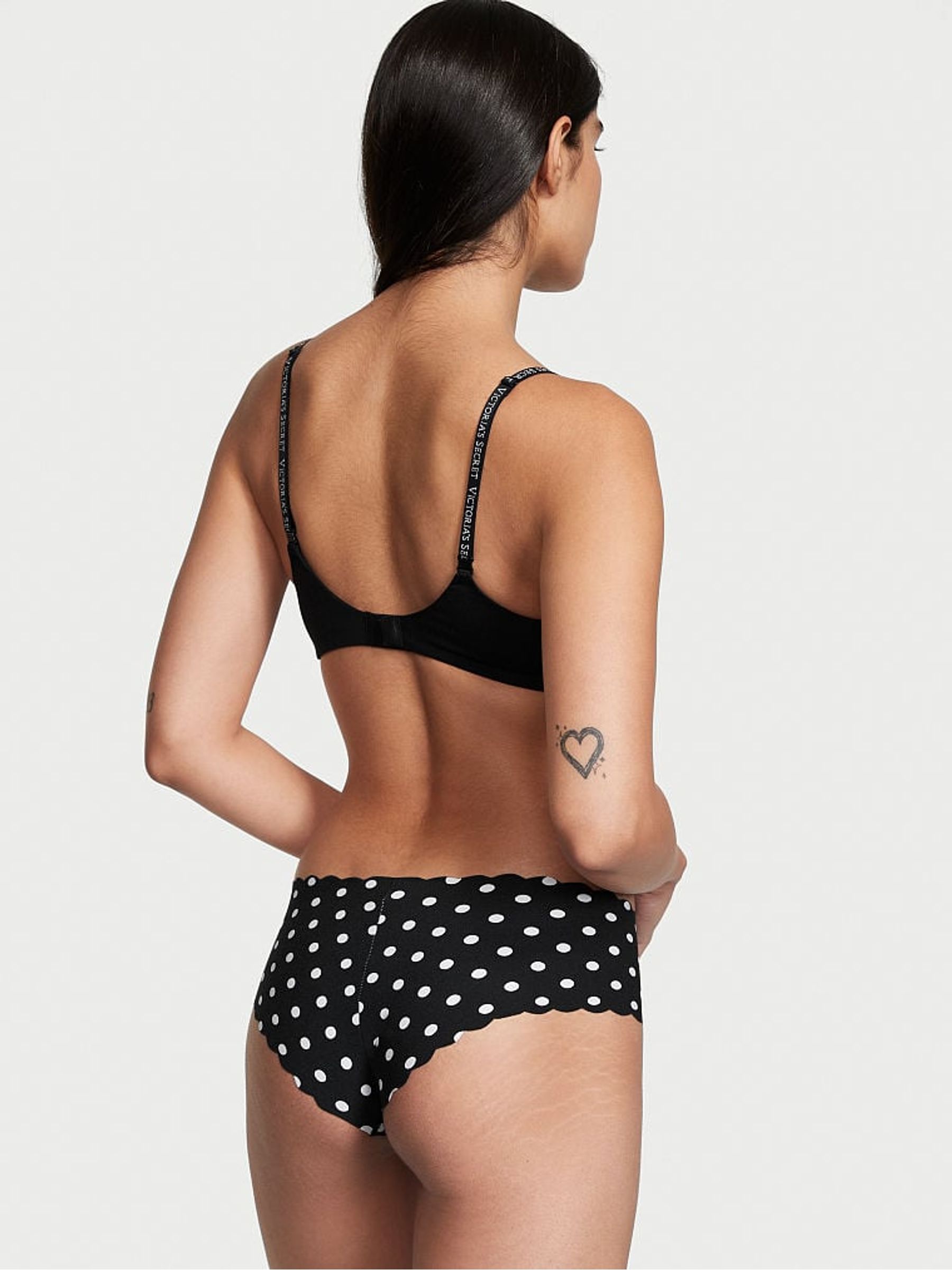 Dotty Black No Show Cheeky Knickers - Image 2 of 3