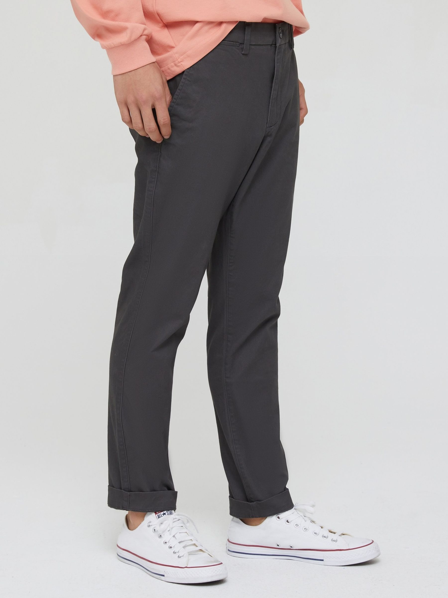 Black Slim Fit Stretch Essential Chino Trousers - Image 3 of 4