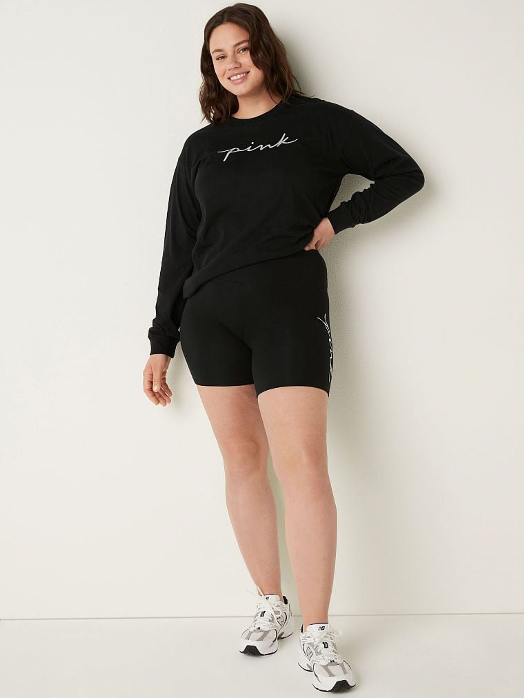 Pure Black High Waist Cycling Short - Image 1 of 1