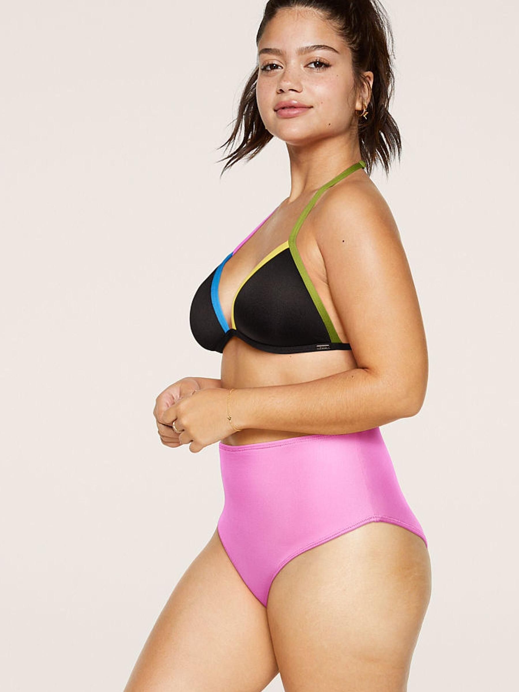 Neon Pink Bubble Swim High Waist Bikini Bottom - Image 1 of 1