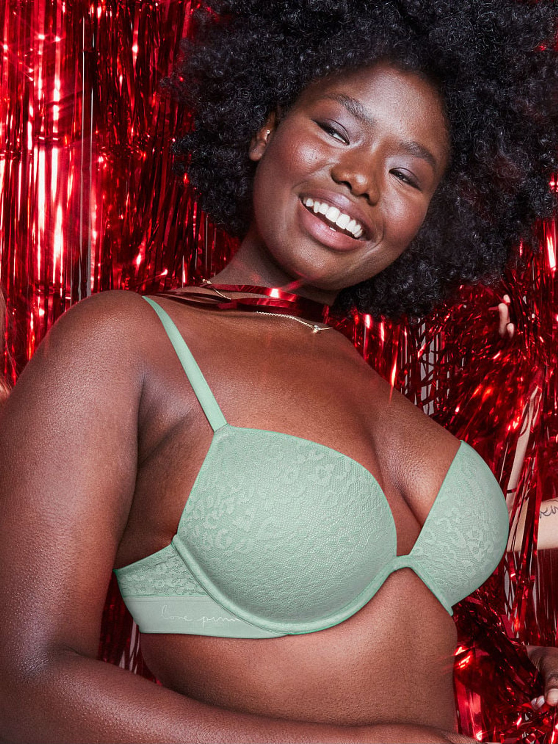 Spring Rain Green Lace Push Up T-Shirt Bra - Image 1 of 1