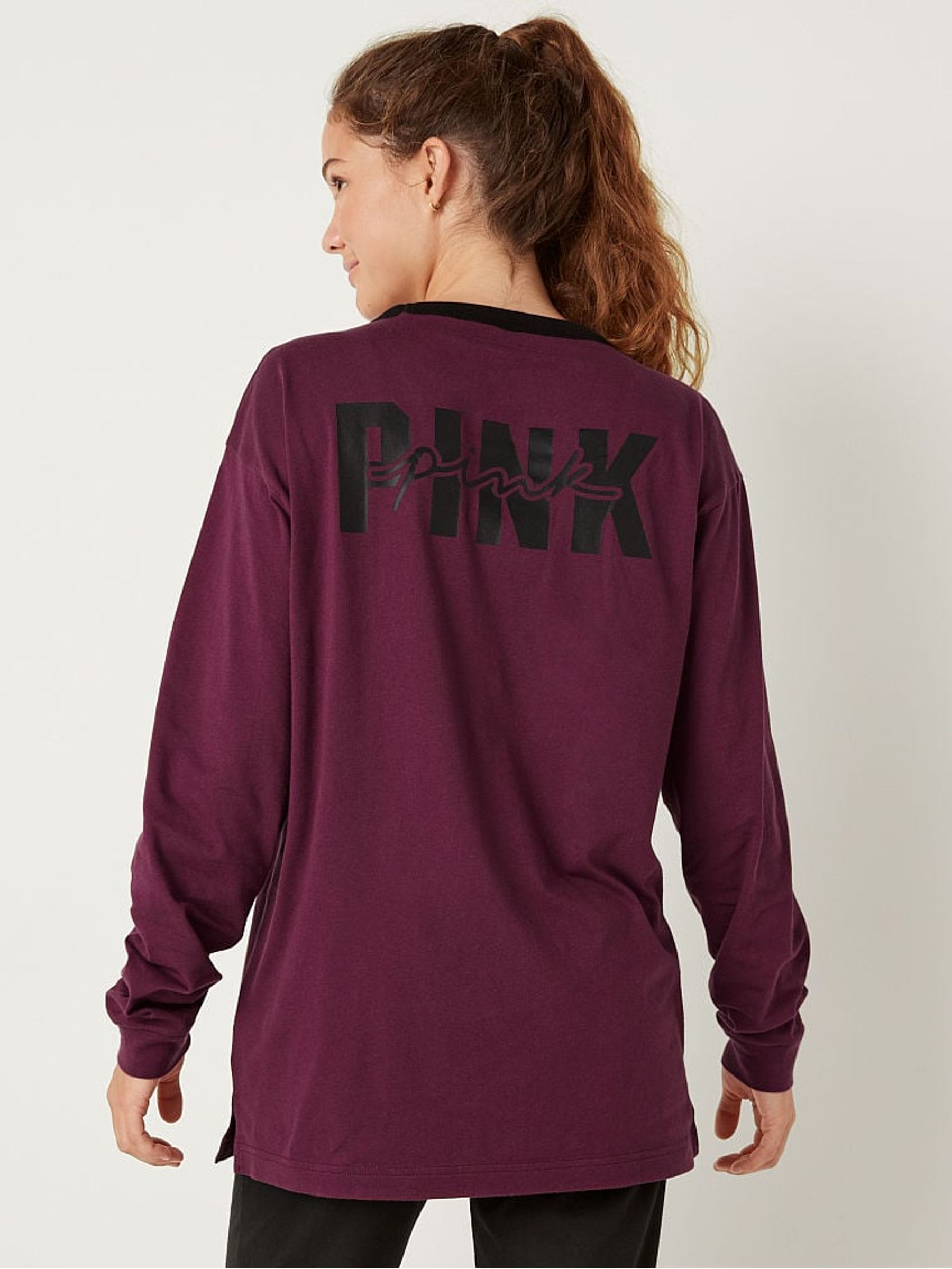 Rich Maroon Red Long Sleeve T-Shirt - Image 2 of 3