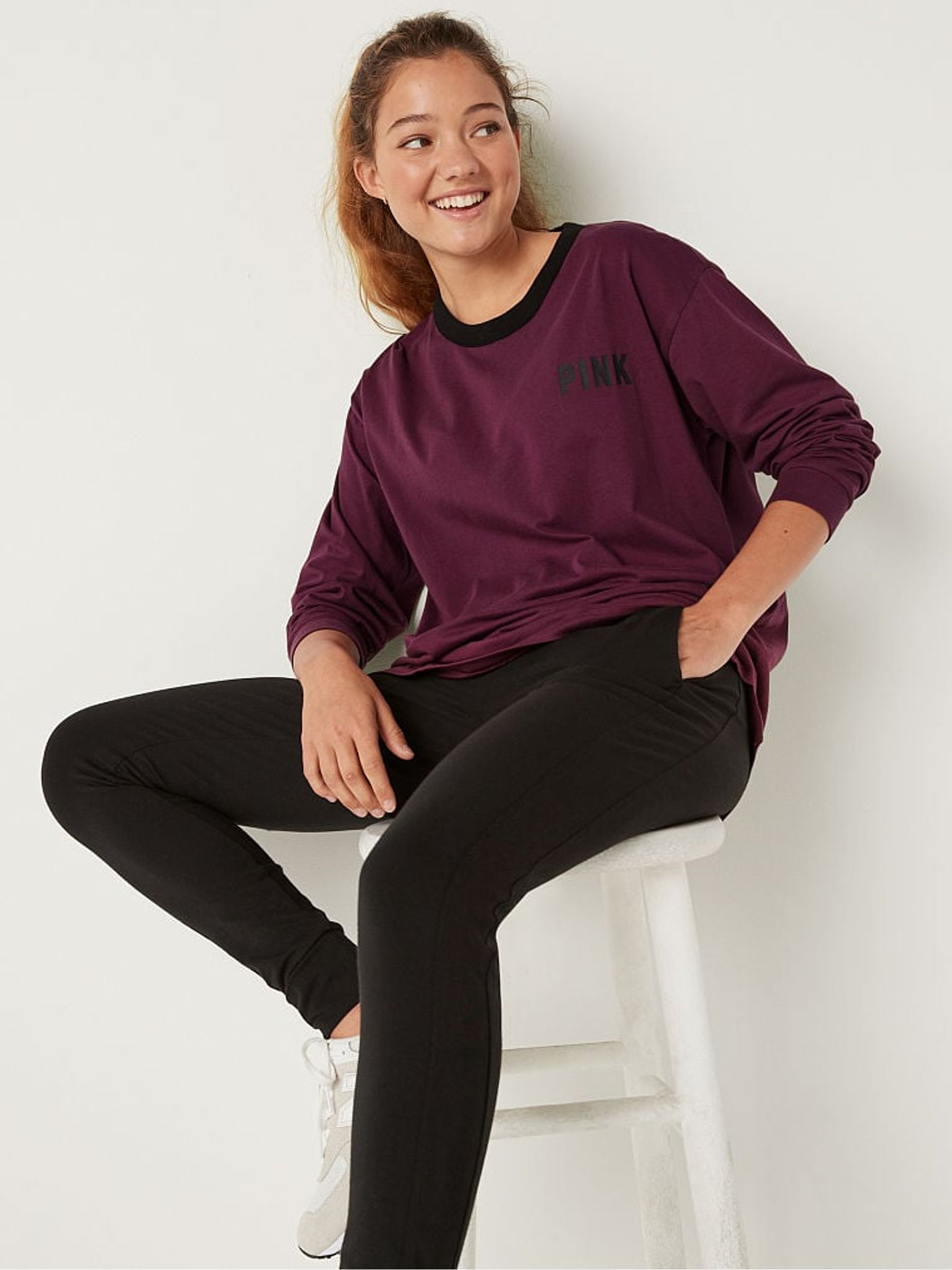 Rich Maroon Red Long Sleeve T-Shirt - Image 3 of 3