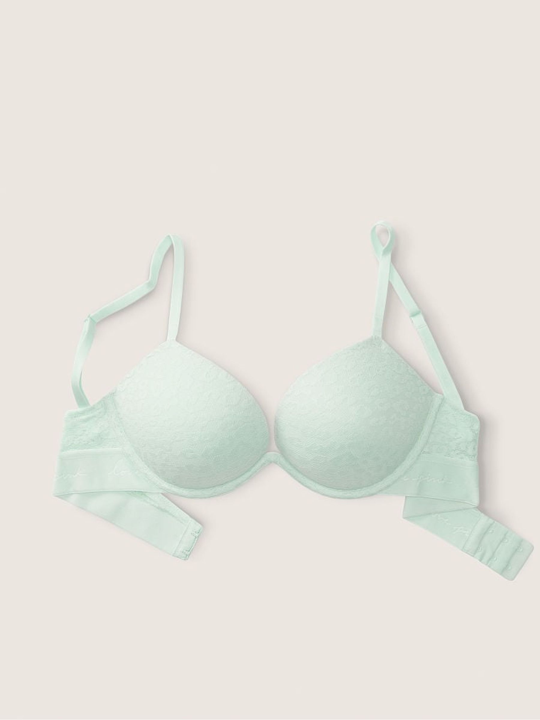 Spring Rain Green Add 2 Cups Lace Push Up T-Shirt Bra - Image 4 of 5