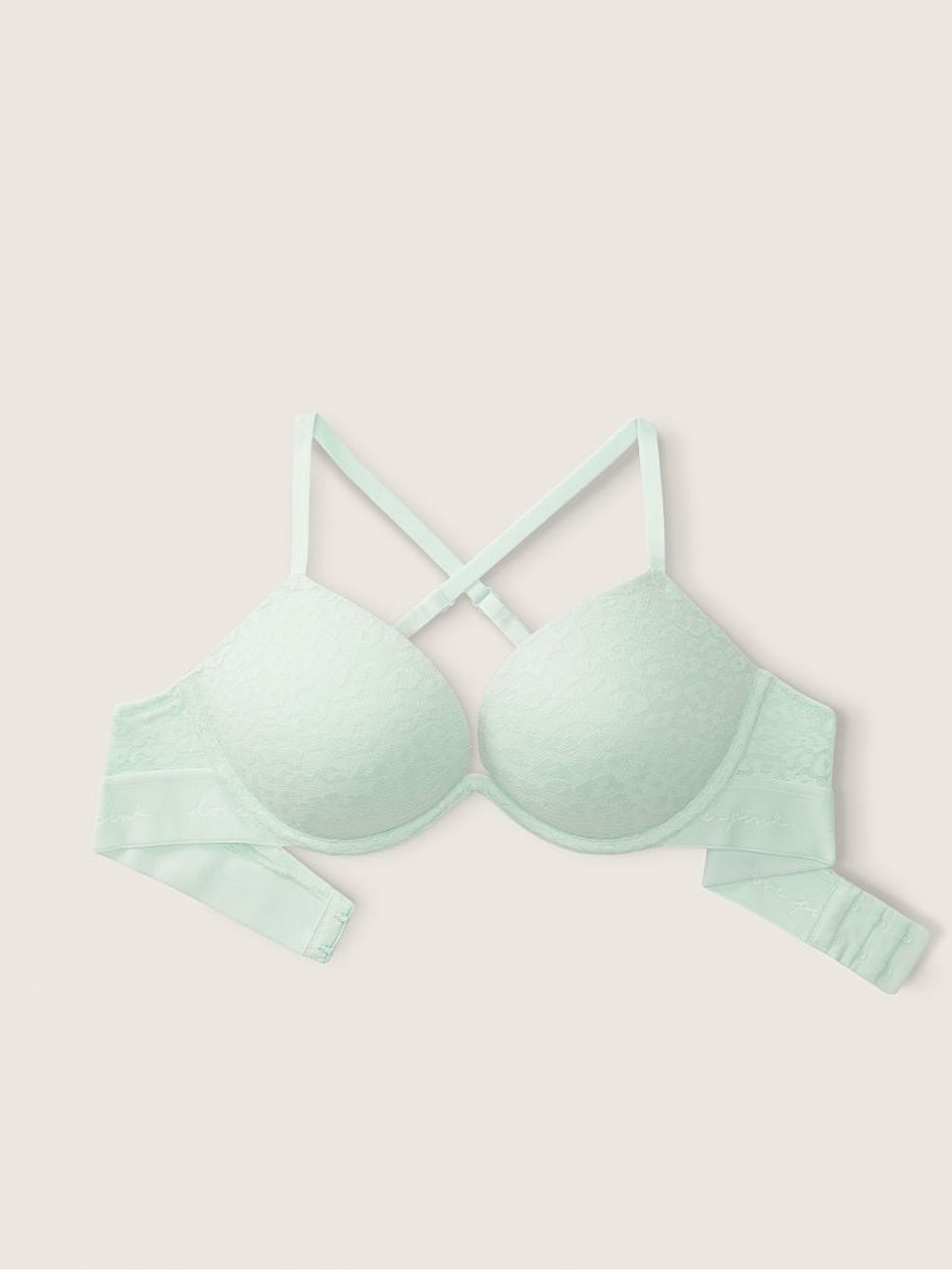 Spring Rain Green Add 2 Cups Lace Push Up T-Shirt Bra - Image 5 of 5