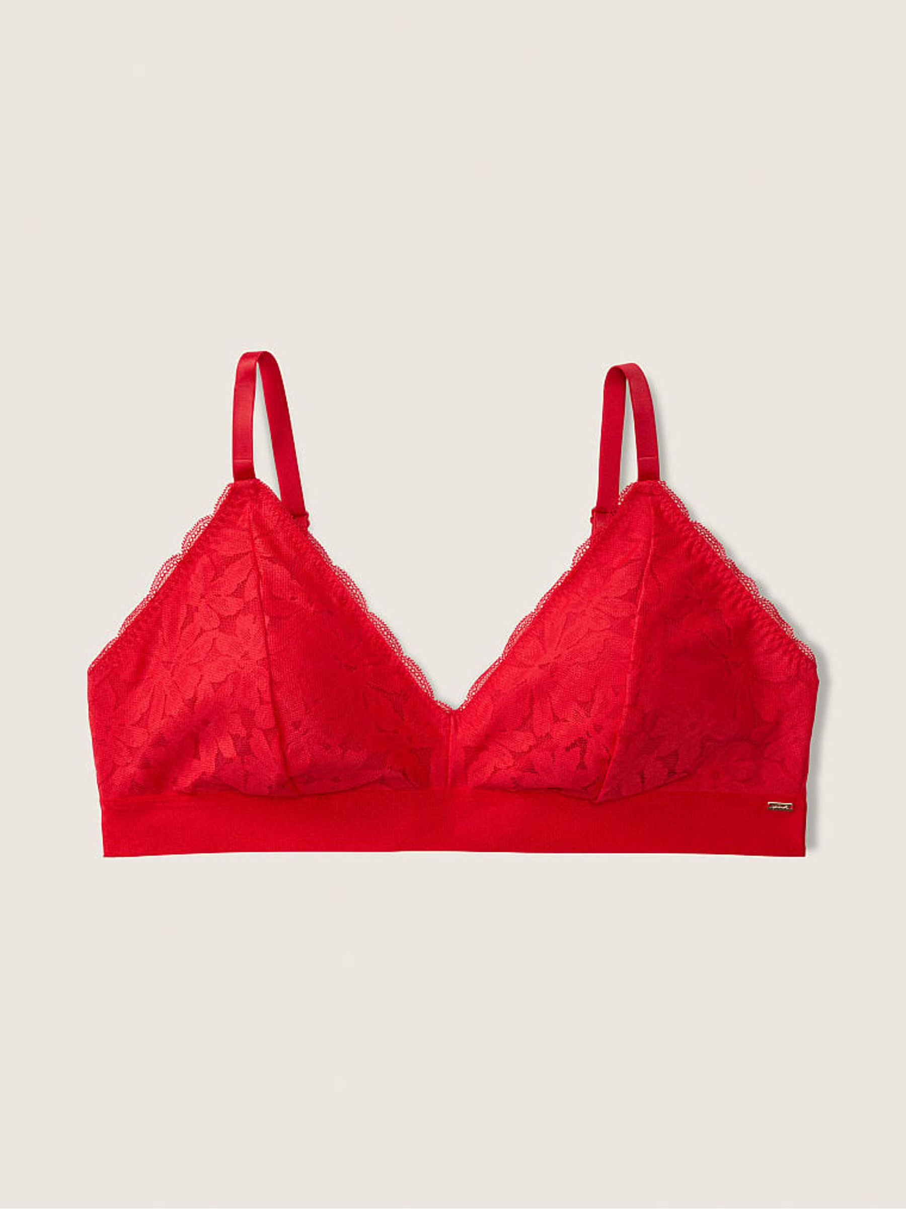 Red Pepper Fuller Cup Lace Unlined Triangle Bralette - Image 4 of 5