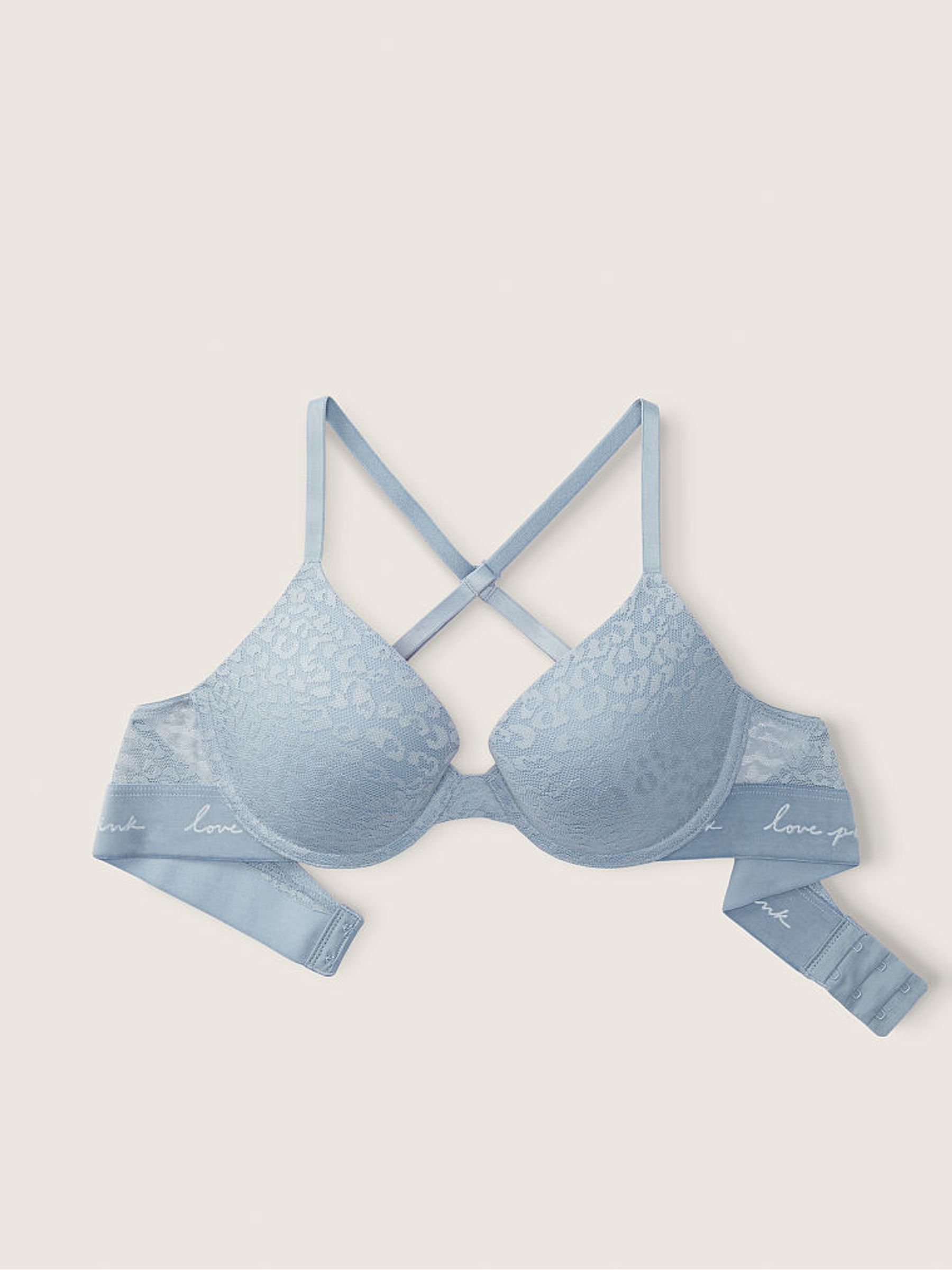Blue Leopard Push Up T-Shirt Bra - Image 2 of 3