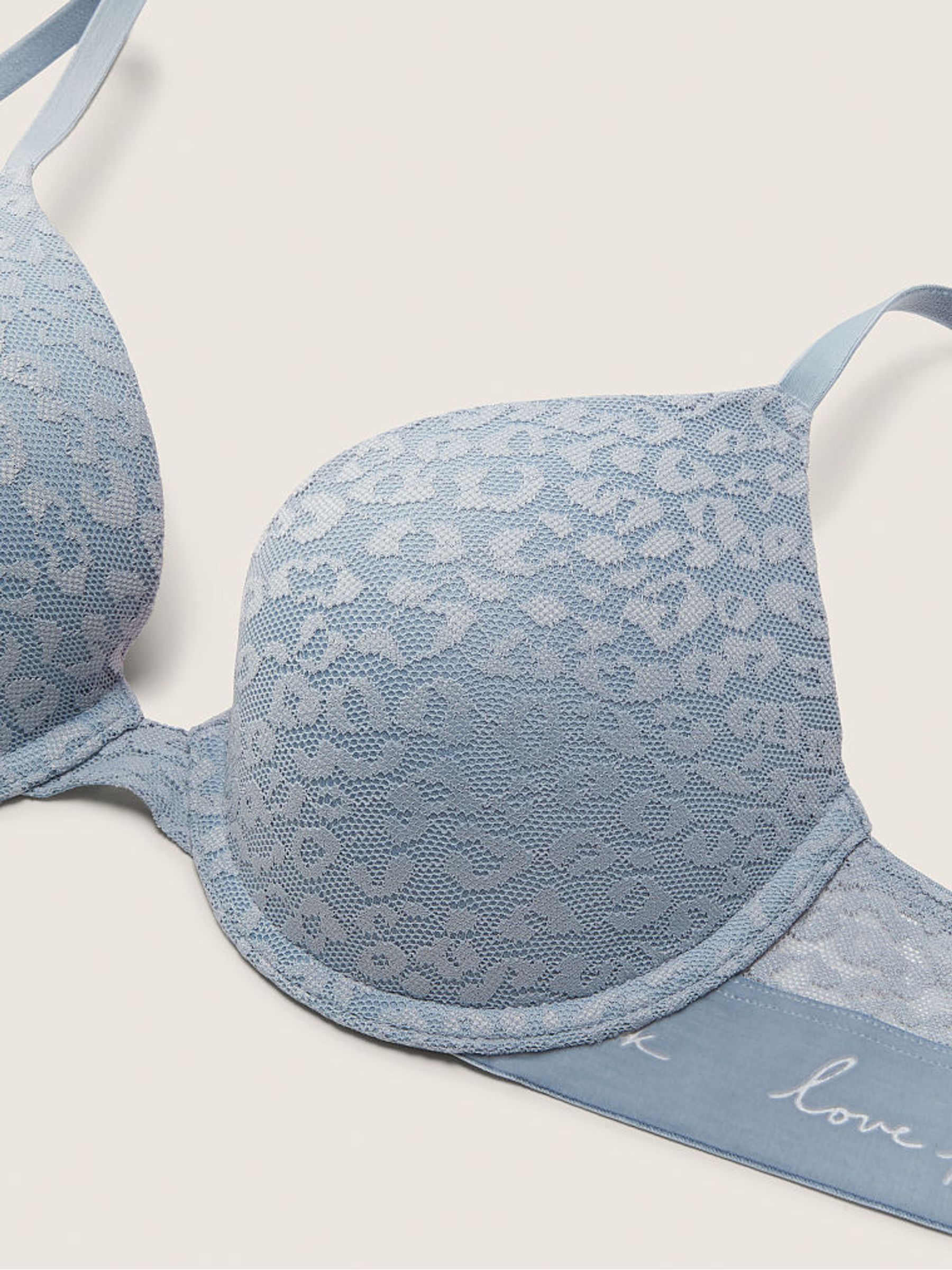 Blue Leopard Push Up T-Shirt Bra - Image 3 of 3