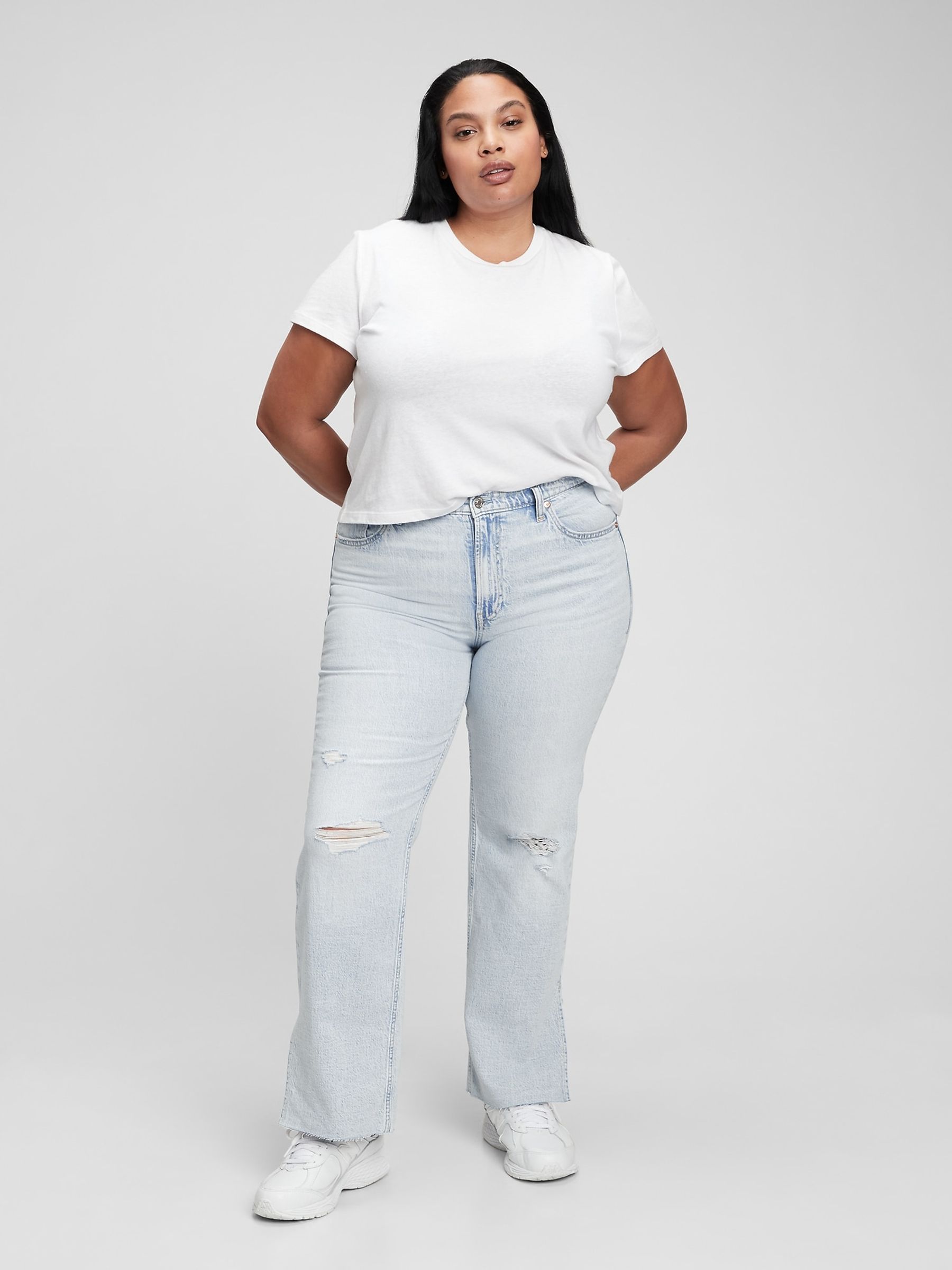 Blue Mid Rise Organic Cotton '90S Loose Fit Jeans - Image 1 of 6