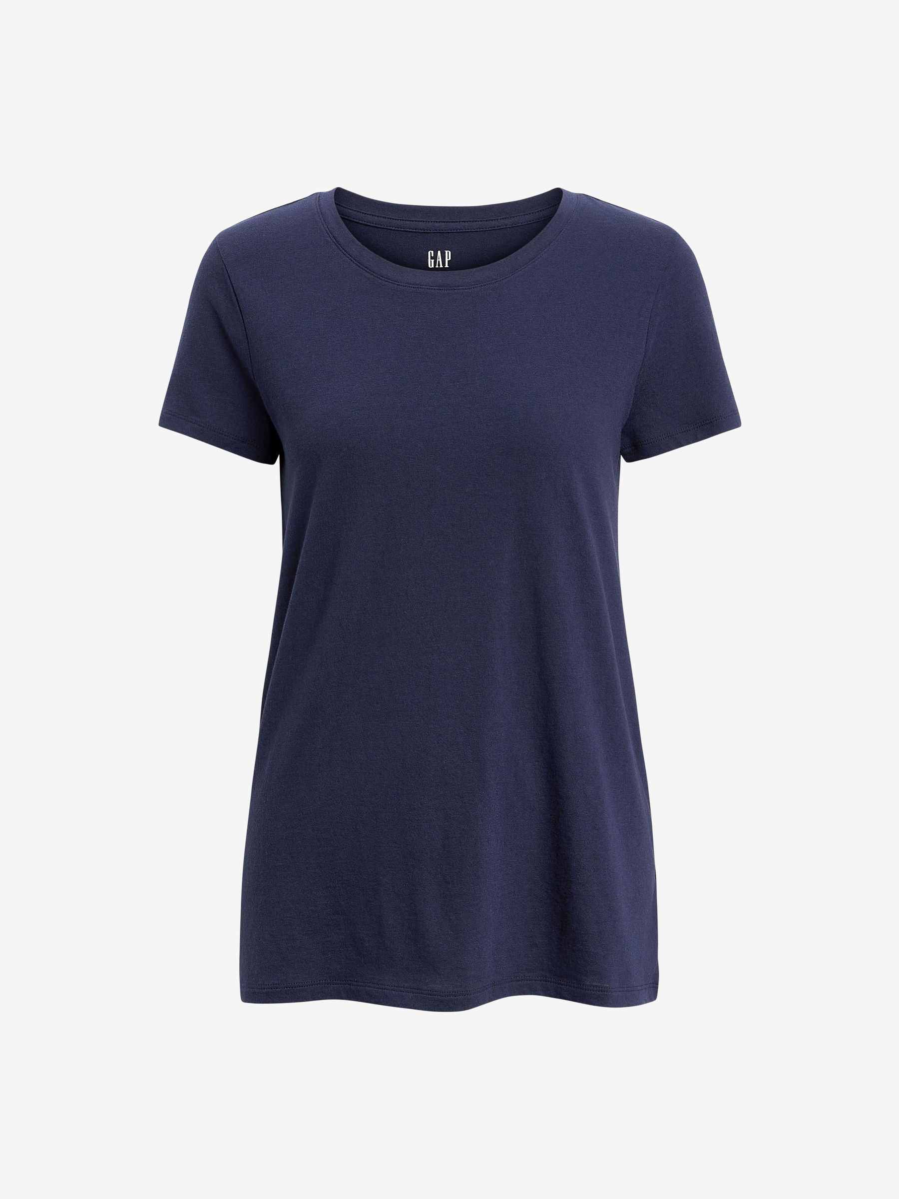 Navy Blue Favourite Cotton-Modal Crew Neck Short Sleeve T-Shirt - Image 5 of 5