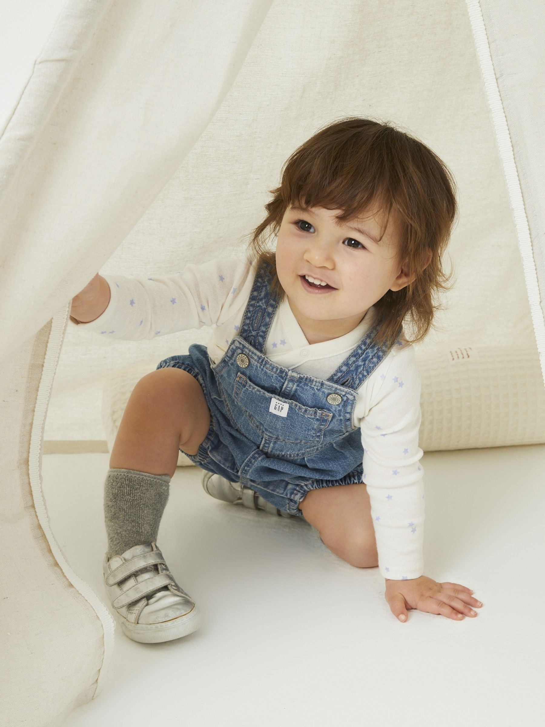 White Wrap Long Sleeve Baby Bodysuit - Image 3 of 4