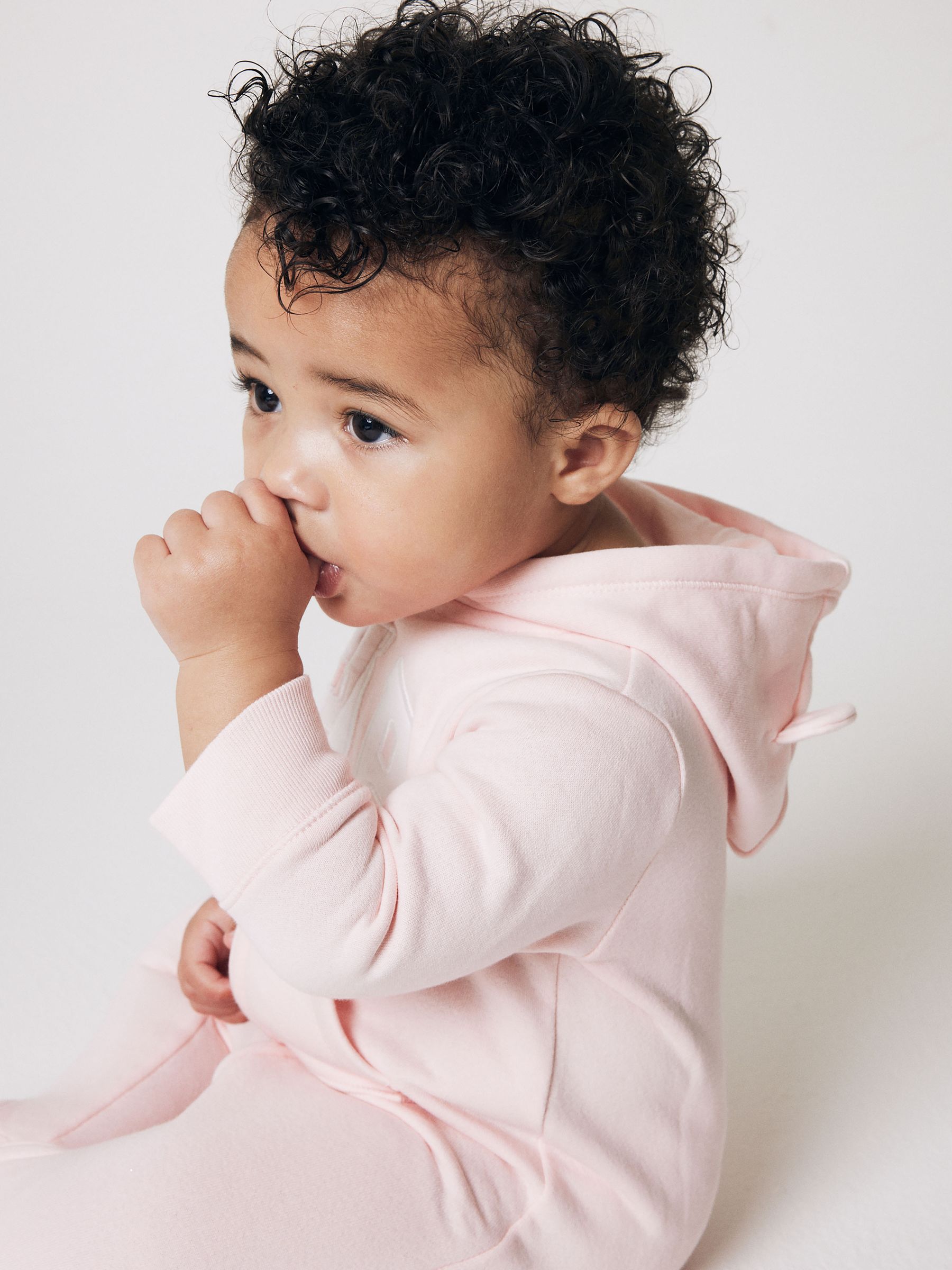 Pink Logo Zip Hooded All in One (Newborn - 24mths) - Image 5 of 8