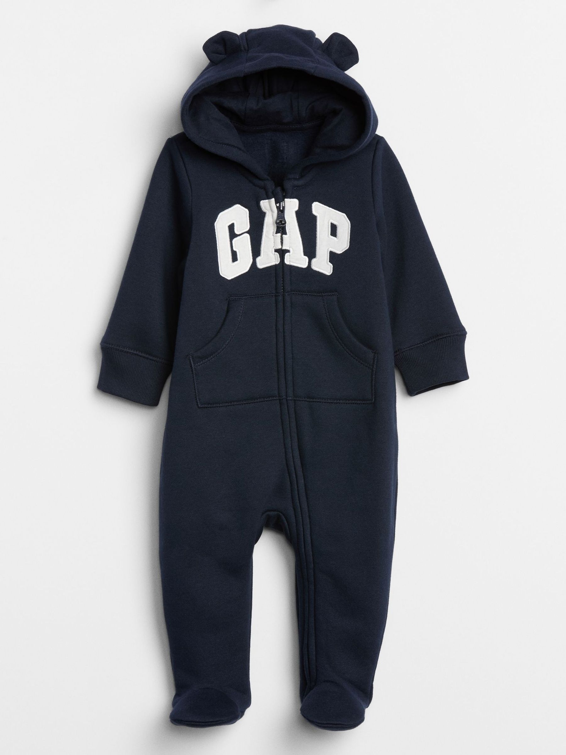 Blue Logo Zip Hooded All in One (Newborn - 24mths) - Image 1 of 1