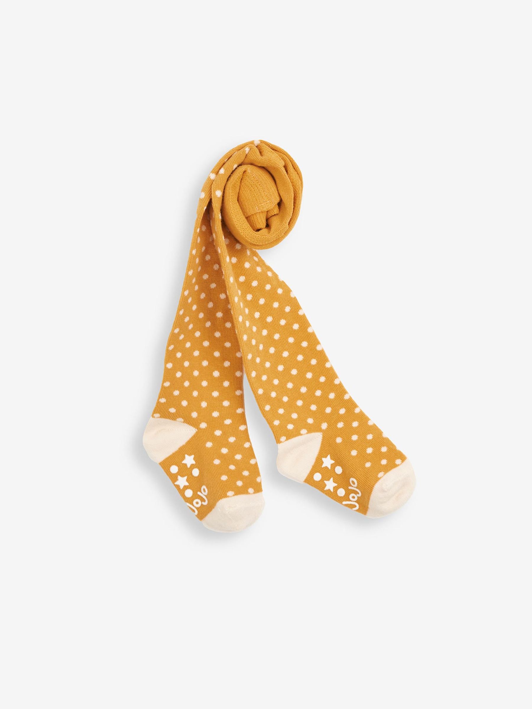 Mustard Cotton Rich Spot Tights - Image 1 of 1