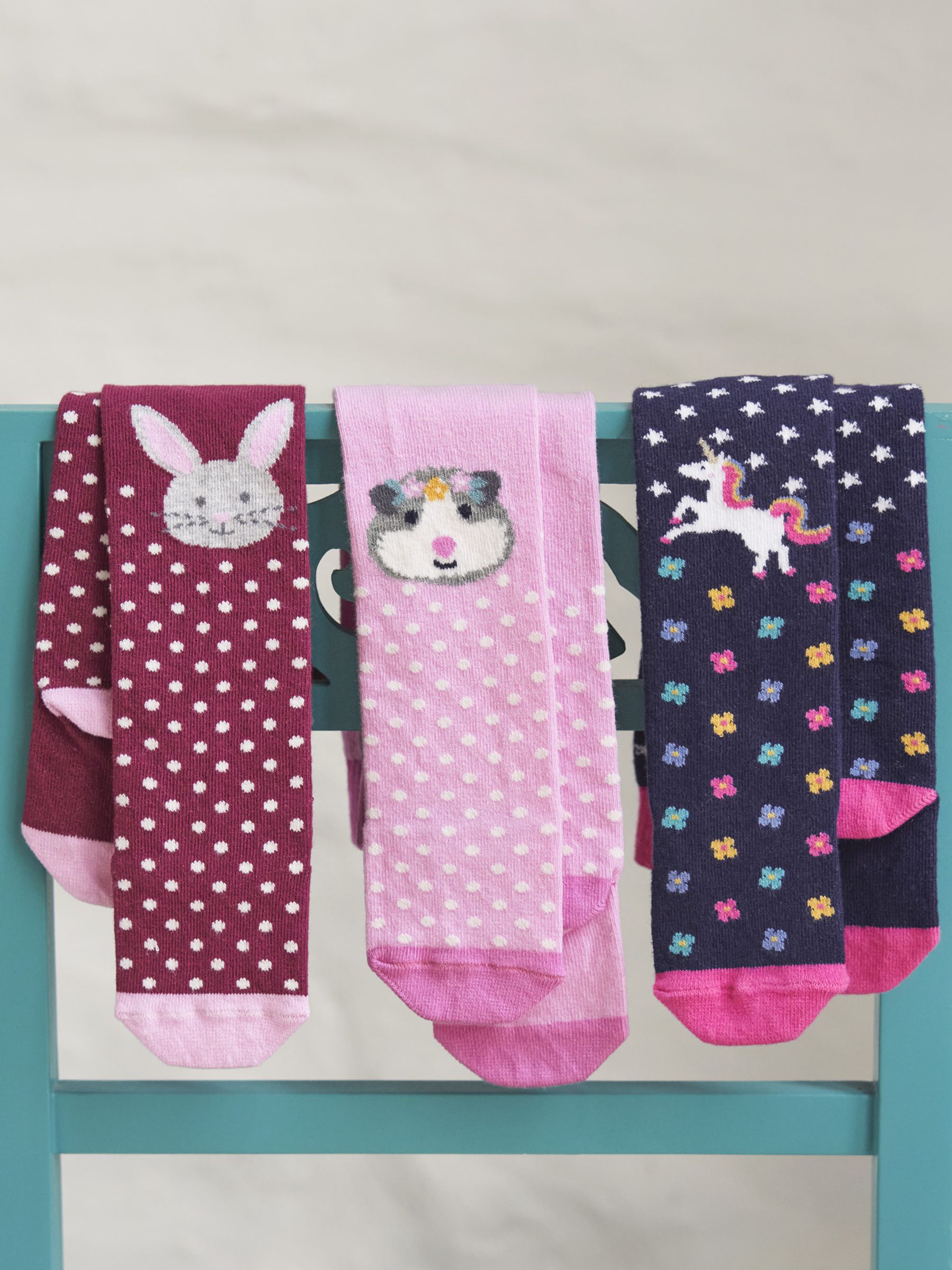 Berry Rabbit Knee Cotton Rich Tights - Image 2 of 2