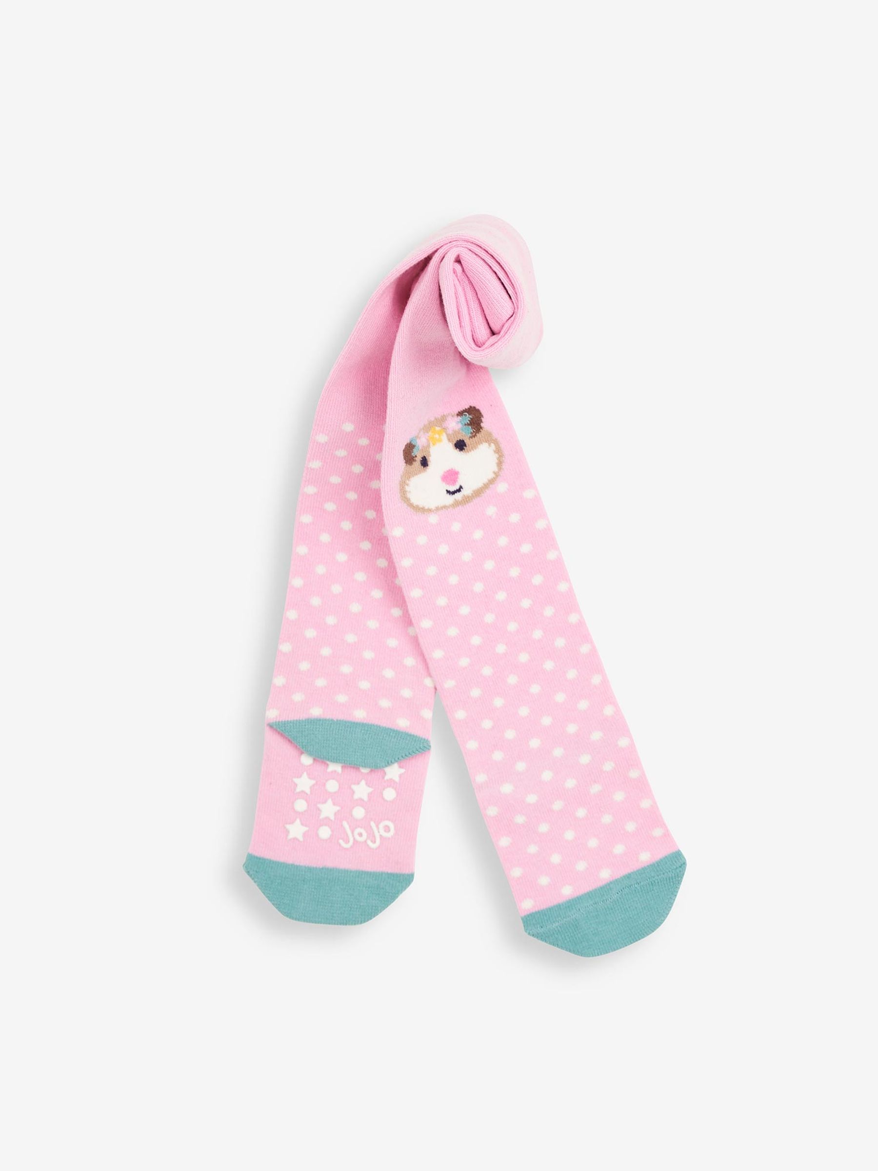 Guinea Pig Knee Cotton Rich Tights in Pink - Image 1 of 2
