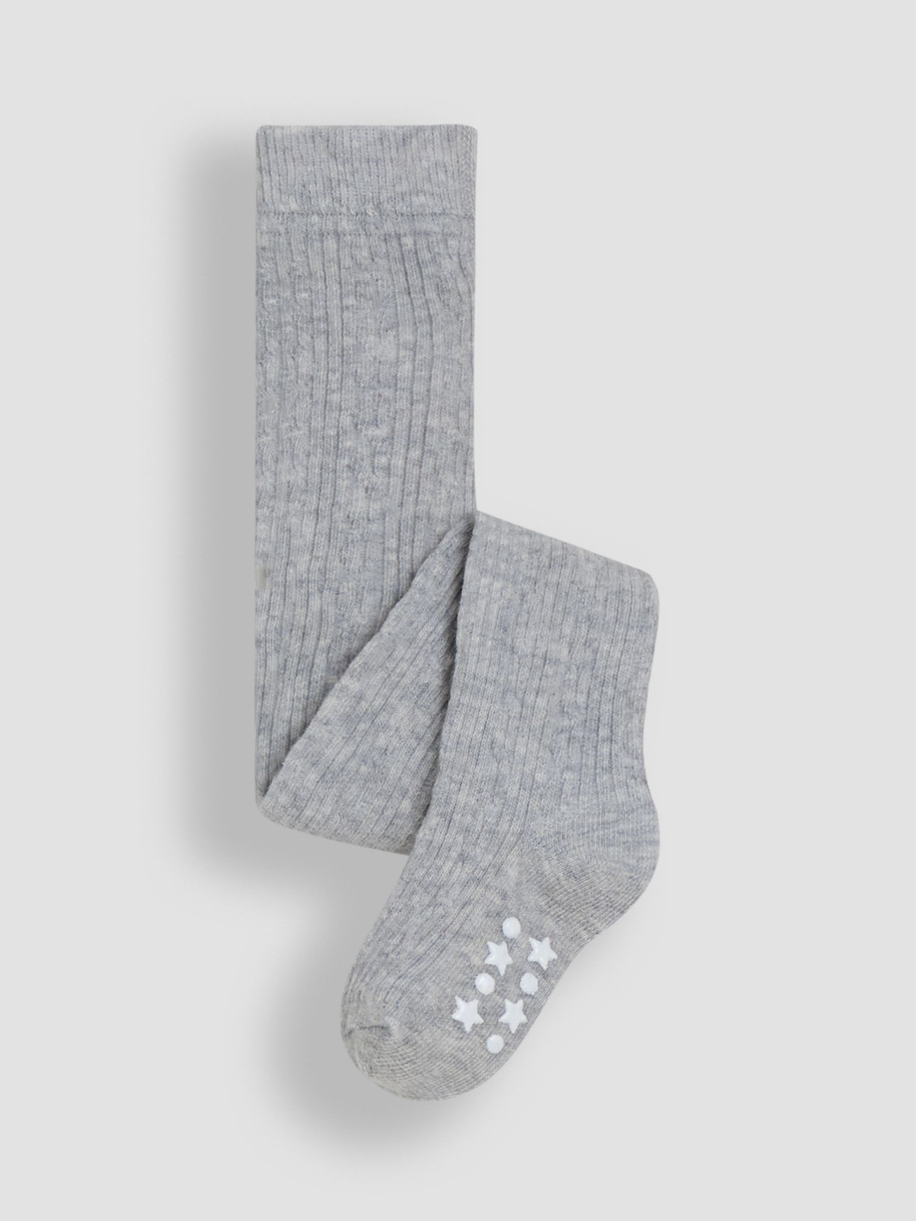 Grey Cotton Rich Cable Tights - Image 1 of 3