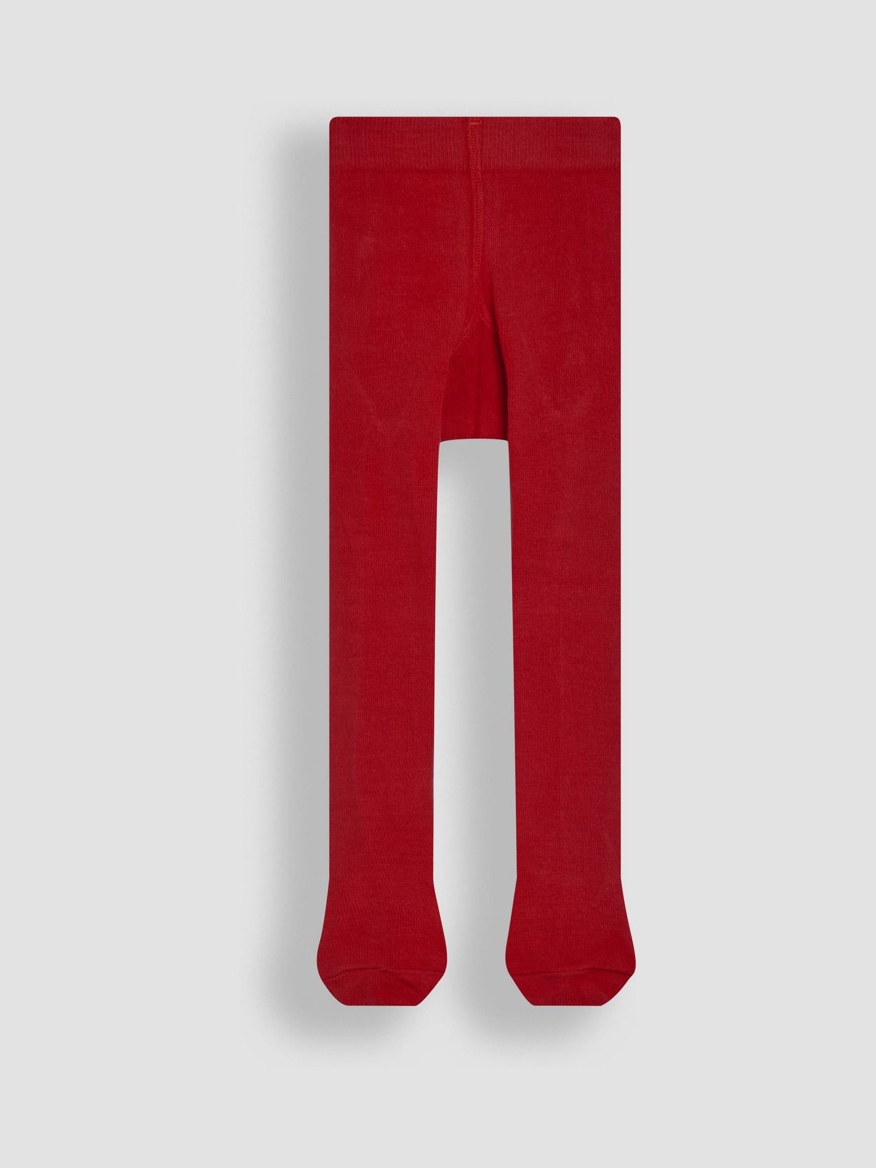 Bright Red Cotton Rich Plain Tights - Image 2 of 3