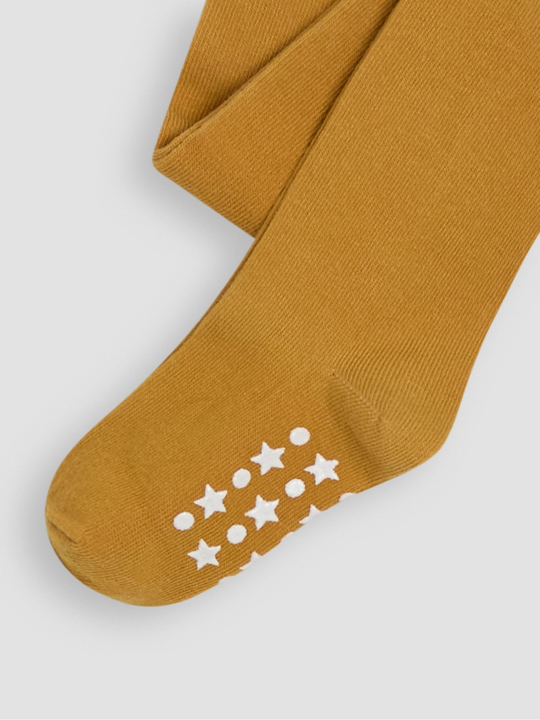 Mustard Yellow Cotton Rich Plain Tights - Image 3 of 3