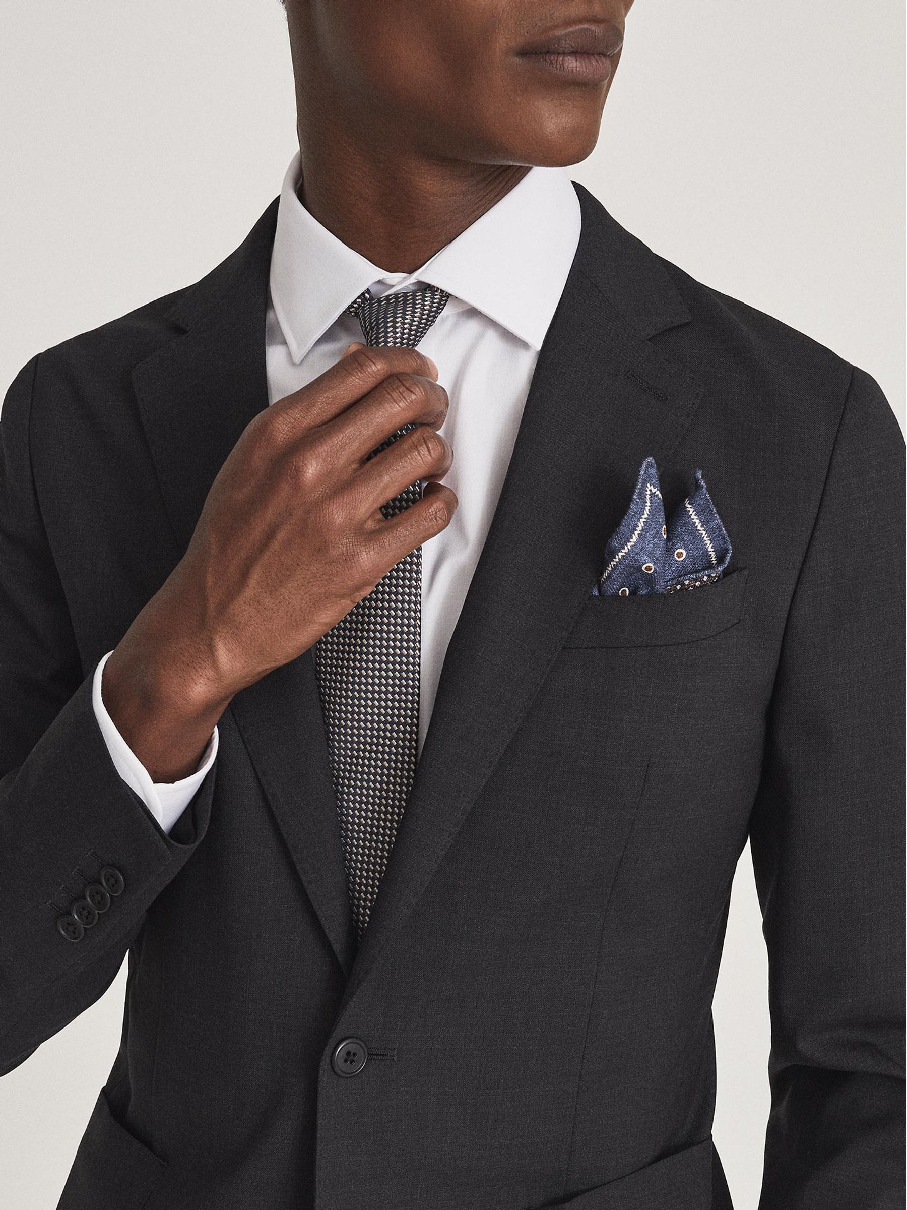 Washable Slim Fit Blazer in Charcoal - Image 3 of 5