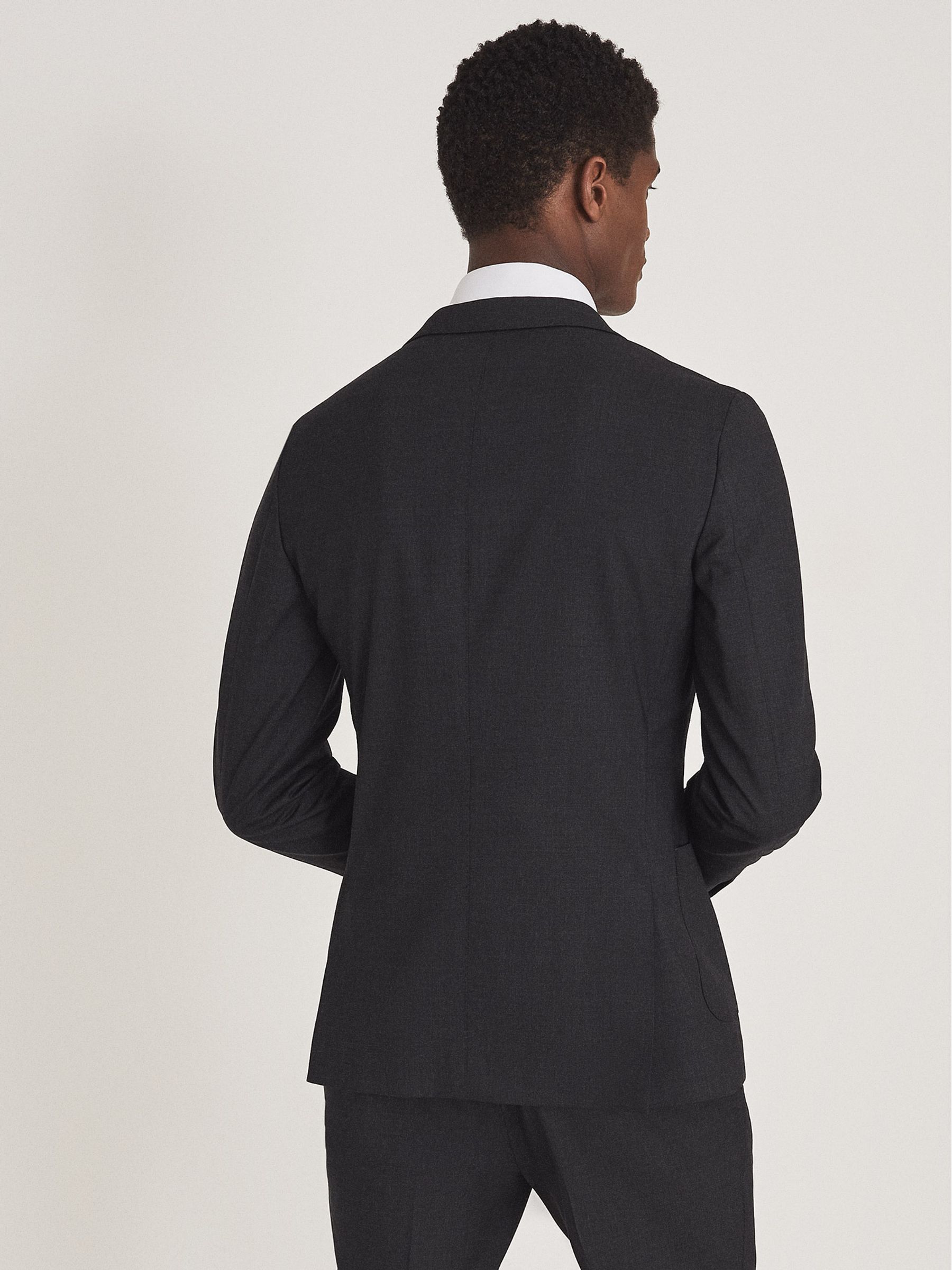 Washable Slim Fit Blazer in Charcoal - Image 5 of 5